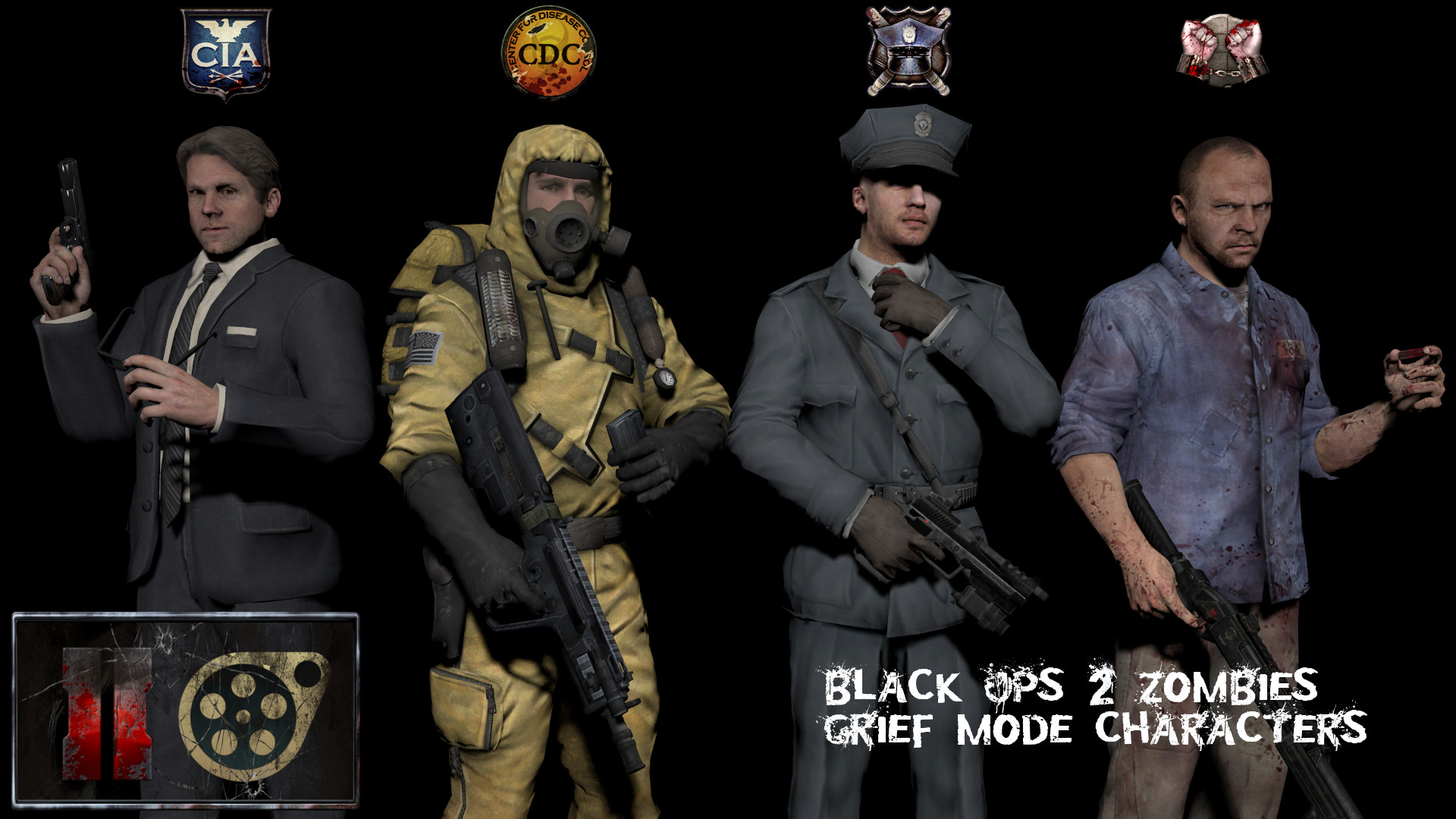 Call of duty black ops 2 zombies characters