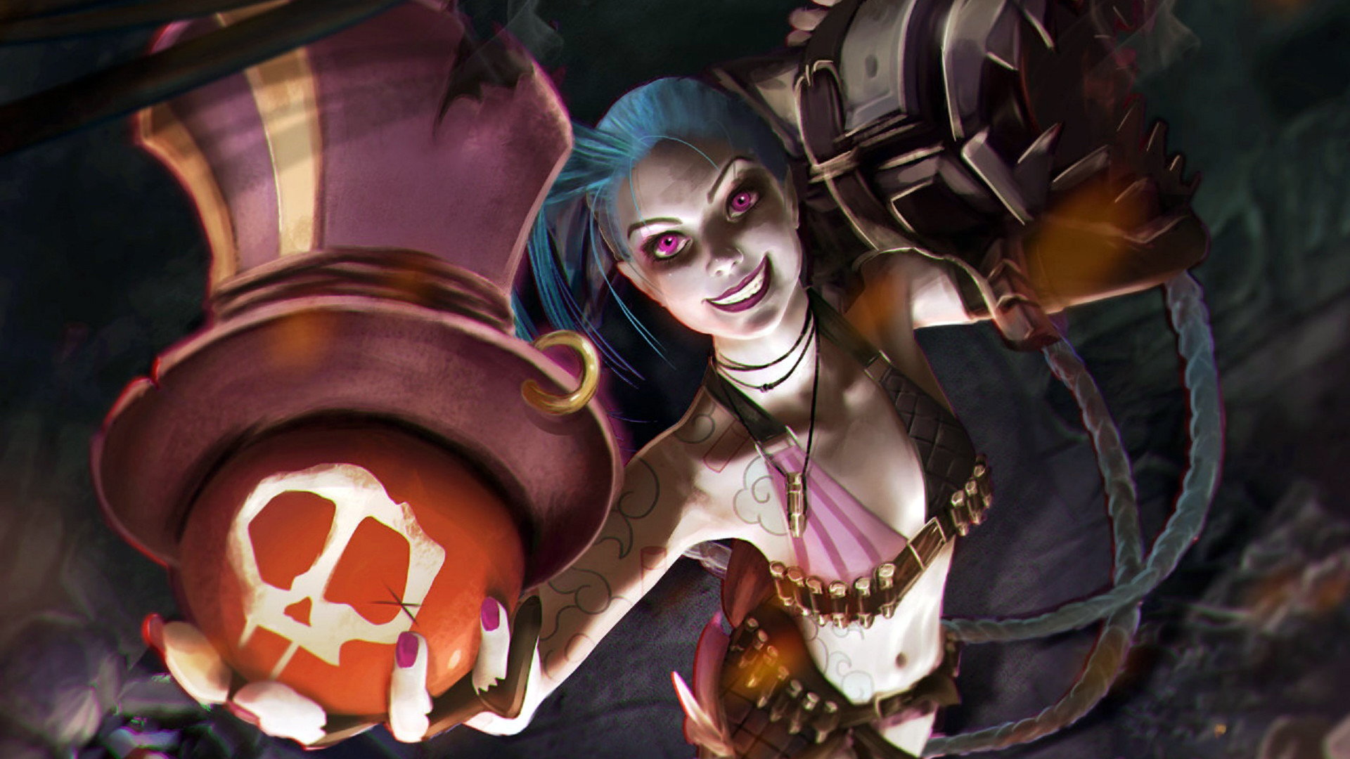 Wallpapers jinx lol jinx bomb girl league of legends game 1080p hd wallpaper and