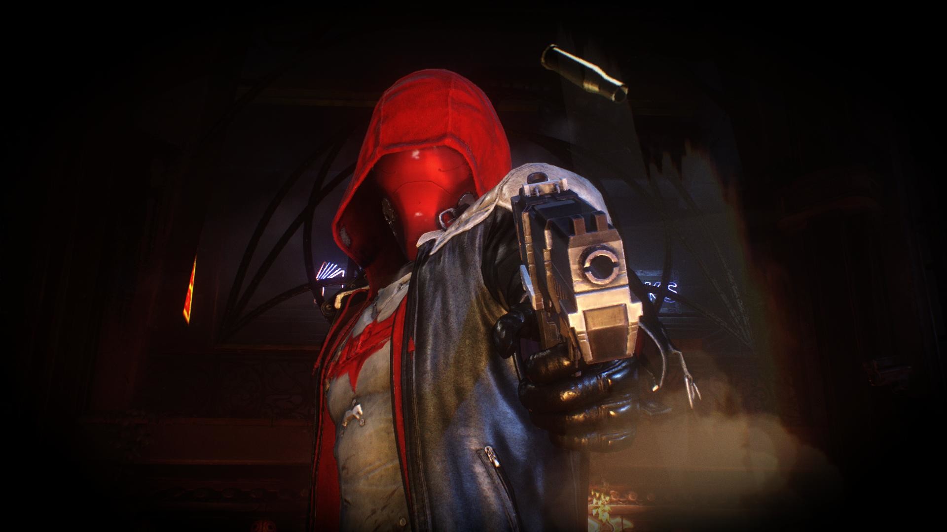 I took this screenshot in Arkham Knight's Red Hood Pack last night.