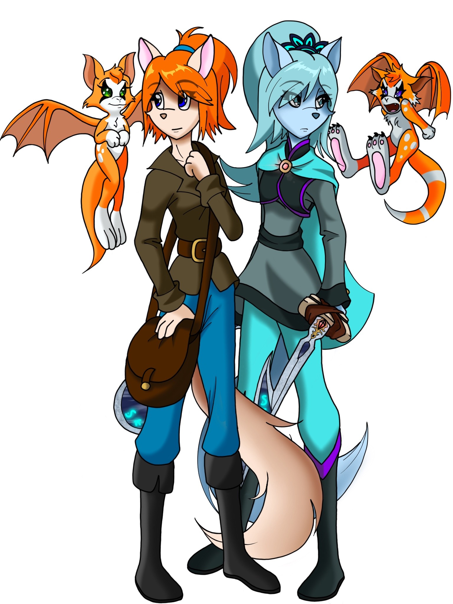 Dust An Elysian Tail Ginger, Fidget and OCs by CessieRose25