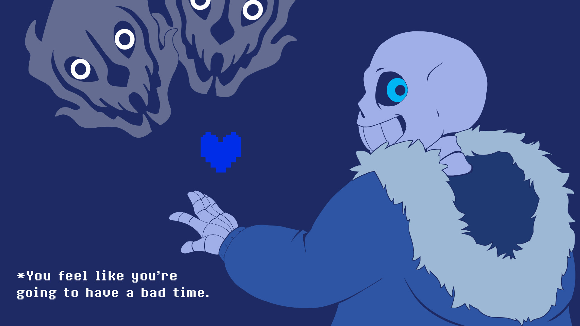 Sans gives you a bad time wallpaper edition