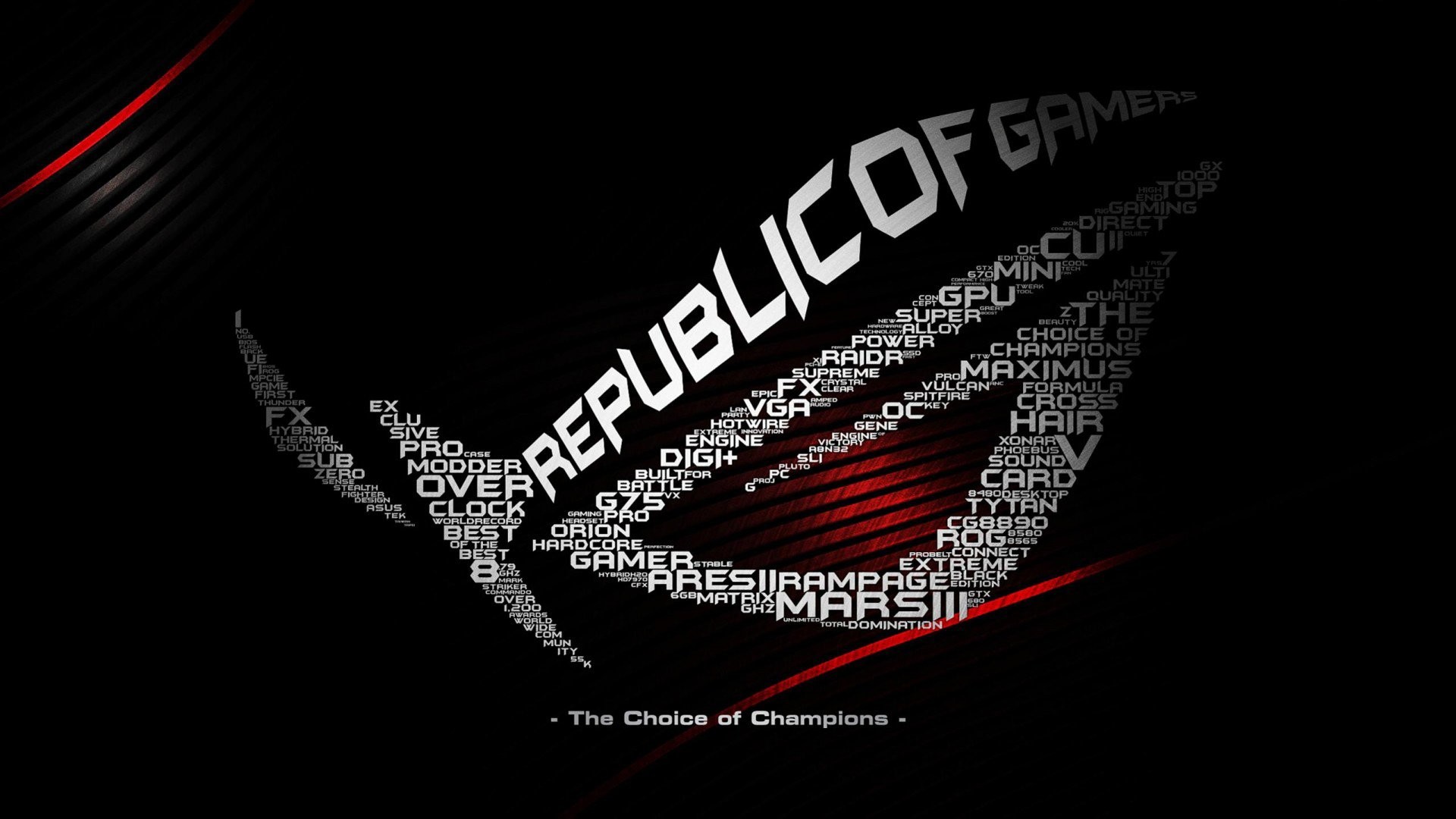 ASUS computer rog gamer republic gaming wallpaper background