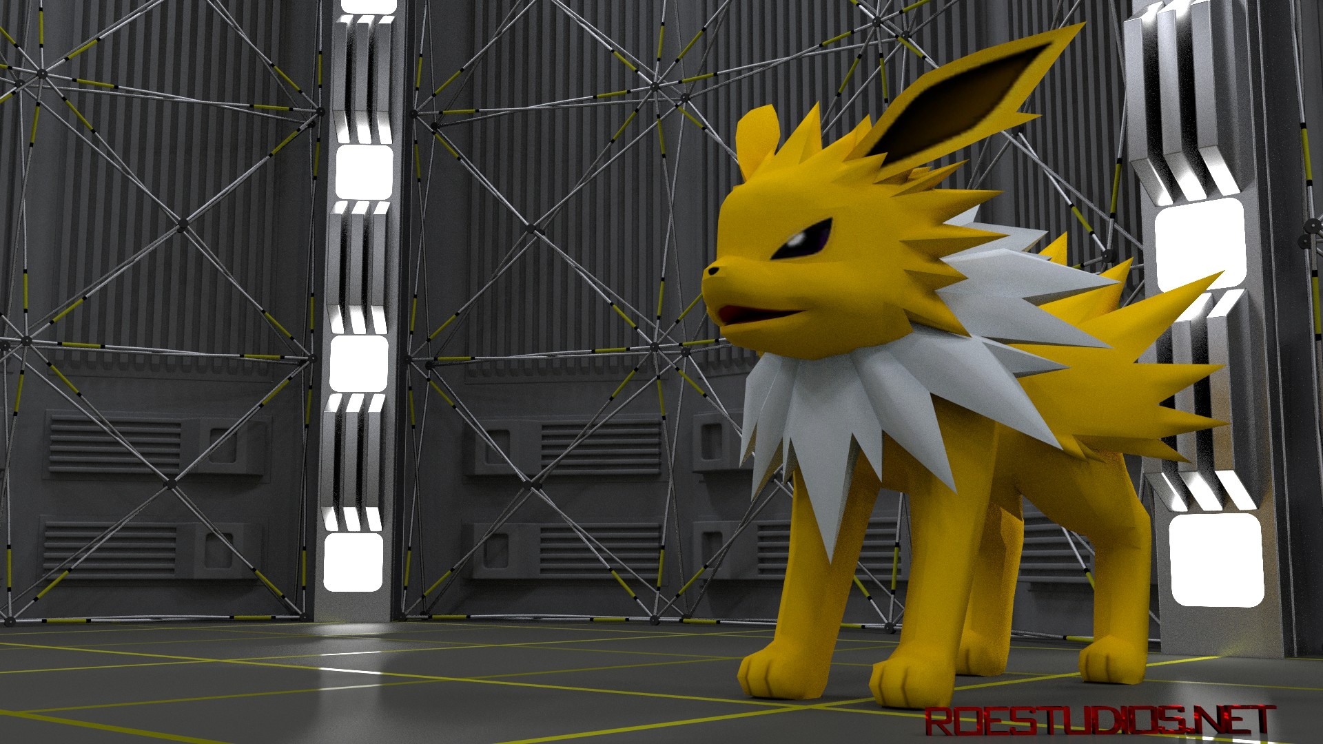 HD image of the Jolteon 3D Model available at ROEStudios.co.uk
