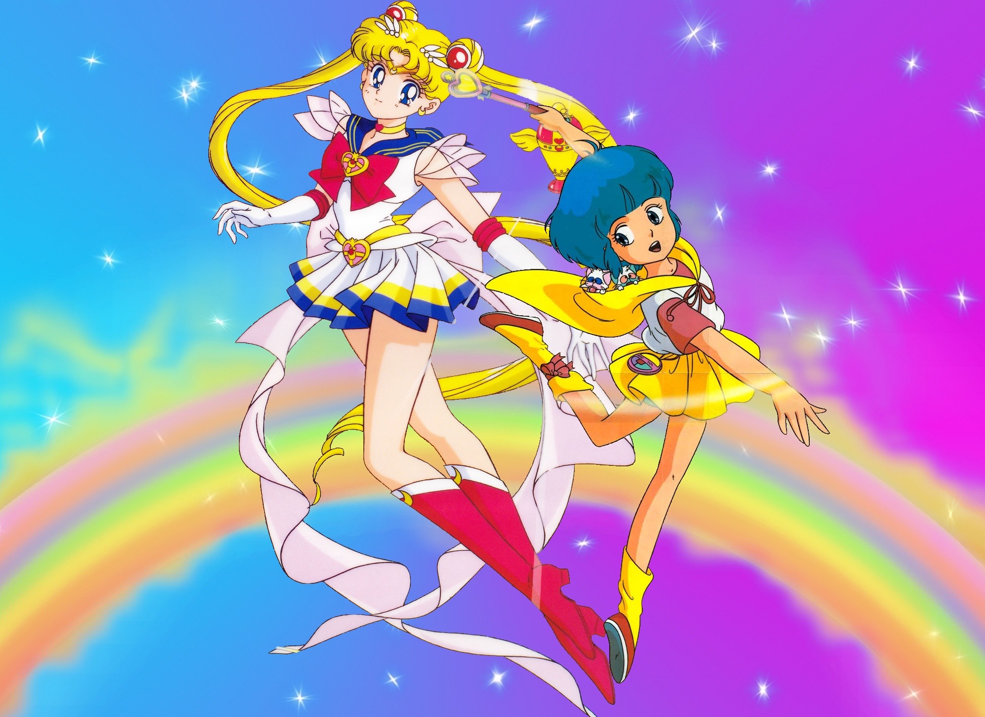 StarWarriorDecade Sailor Moon and Yuu Morisawa Custom Wallpaper by StarWarriorDecade