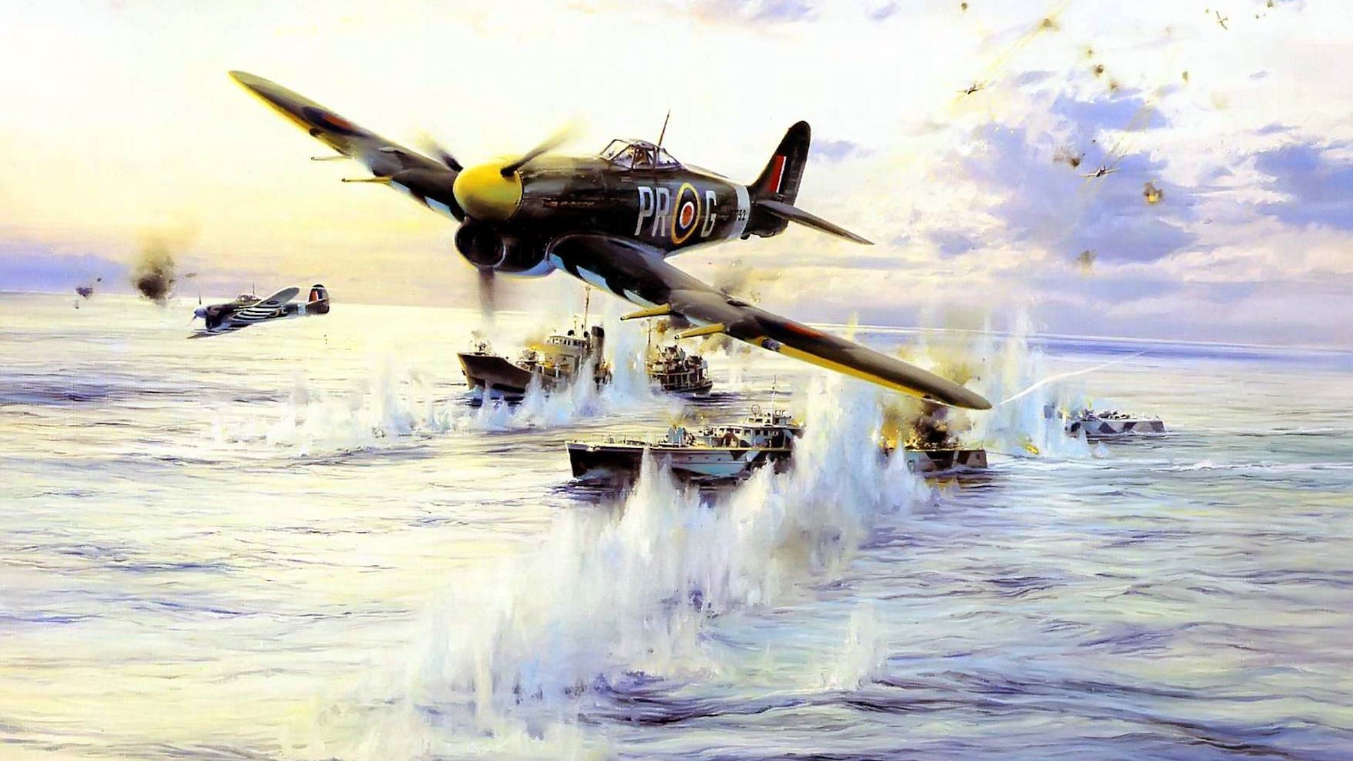 World War II, Airplane, Aircraft, Hawker Typhoon, Military, Military  Aircraft, D Day Wallpapers HD / Desktop and Mobile Backgrounds