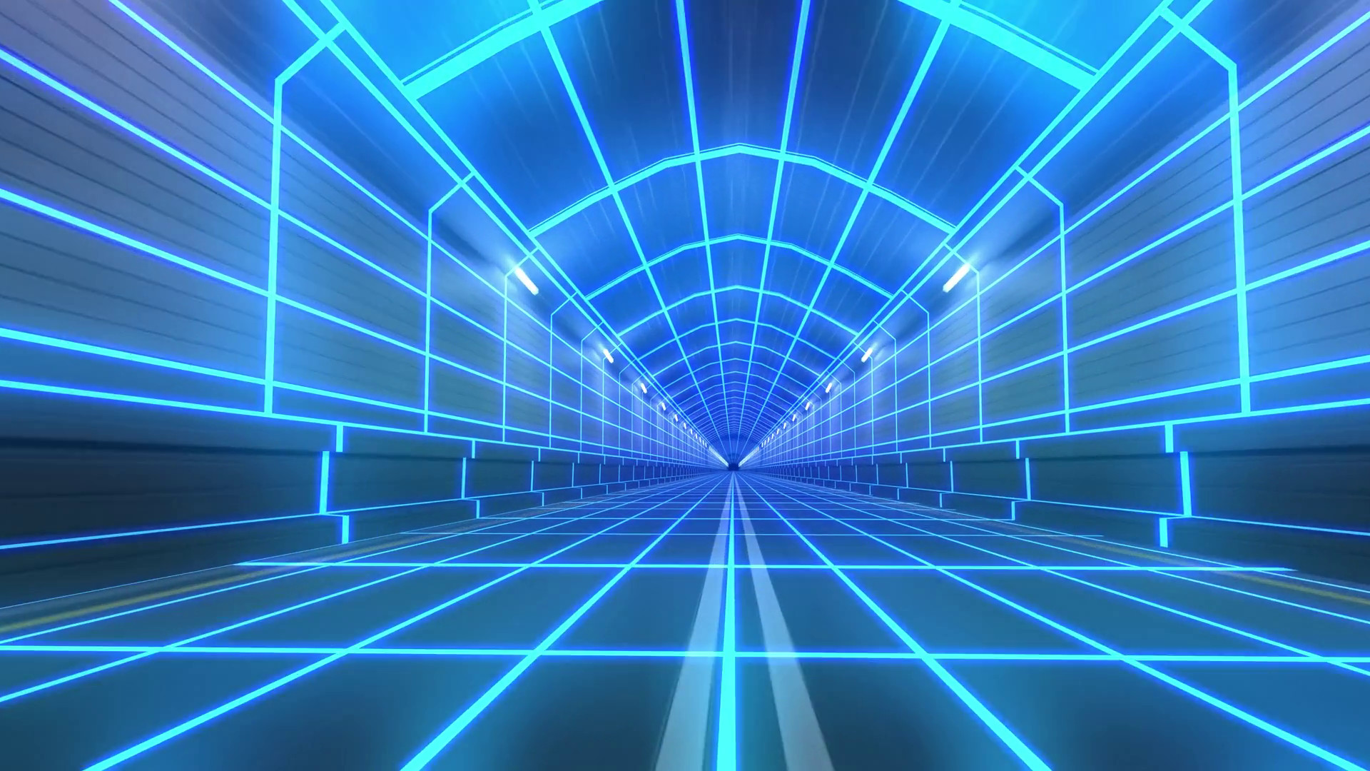 Loop tunnel 80s retro tron future wireframe arcade road tube subway neon glow 4k Motion Background – VideoBlocks