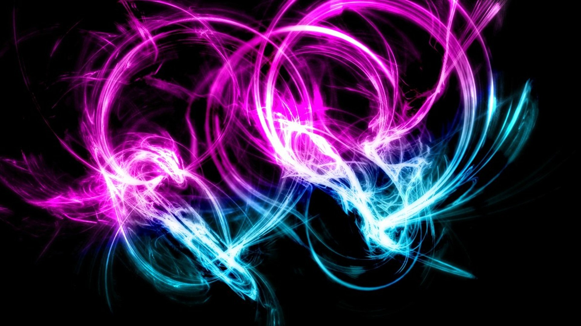 Preview wallpaper neon, patterns, cluster, background 1920×1080