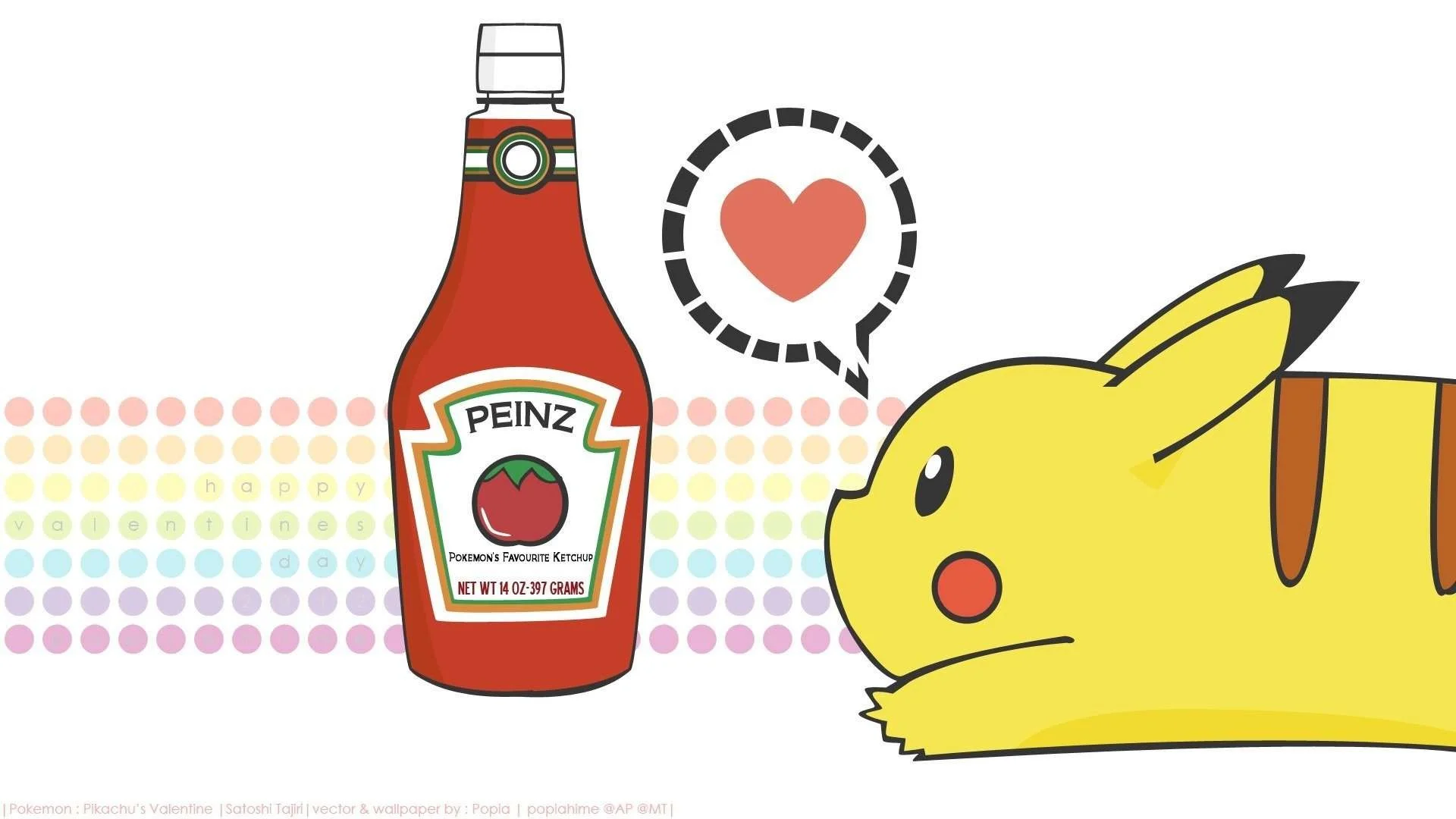 pikachu with ketchup wallpaper