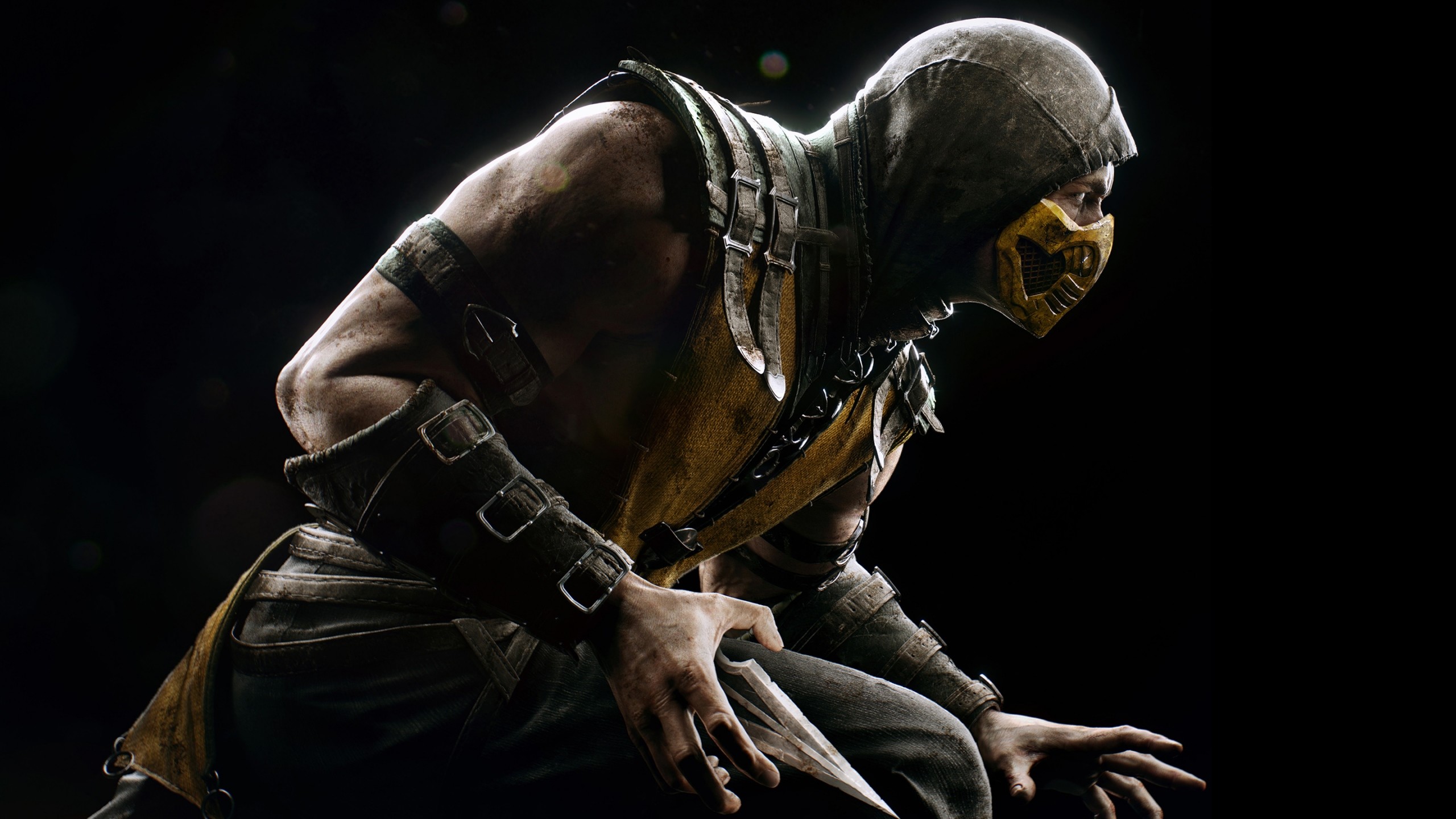 Wallpaper mortal kombat x, scorpio, ninja, pose