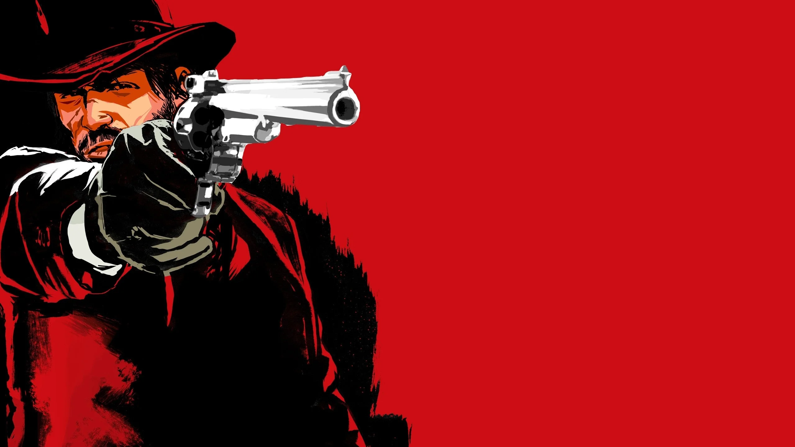 Wallpaper red dead redemption game, pistol, cowboy, hat