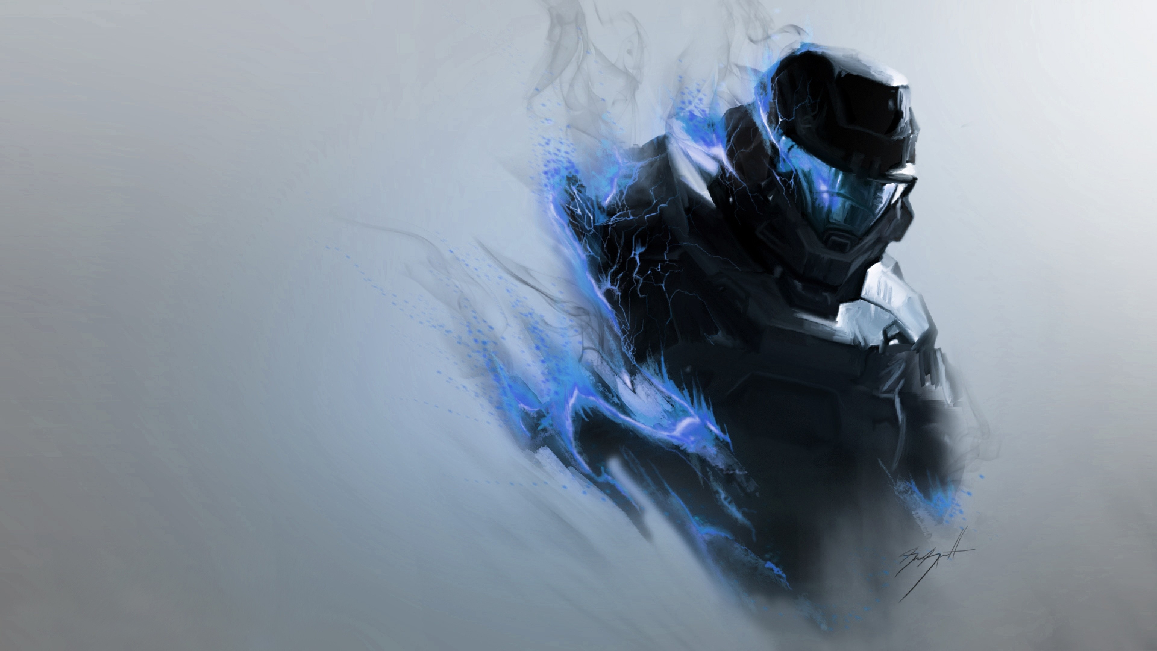 Wallpaper Halo, Smoke, Armor, Soldier, Helmet 4K Ultra HD HD .