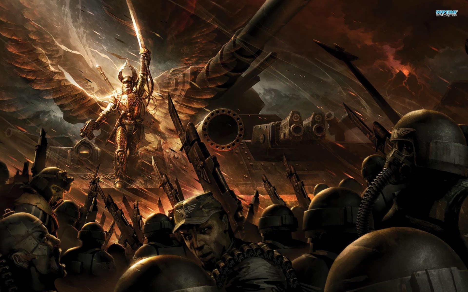 Wallpaper video games Warhammer imperial guard