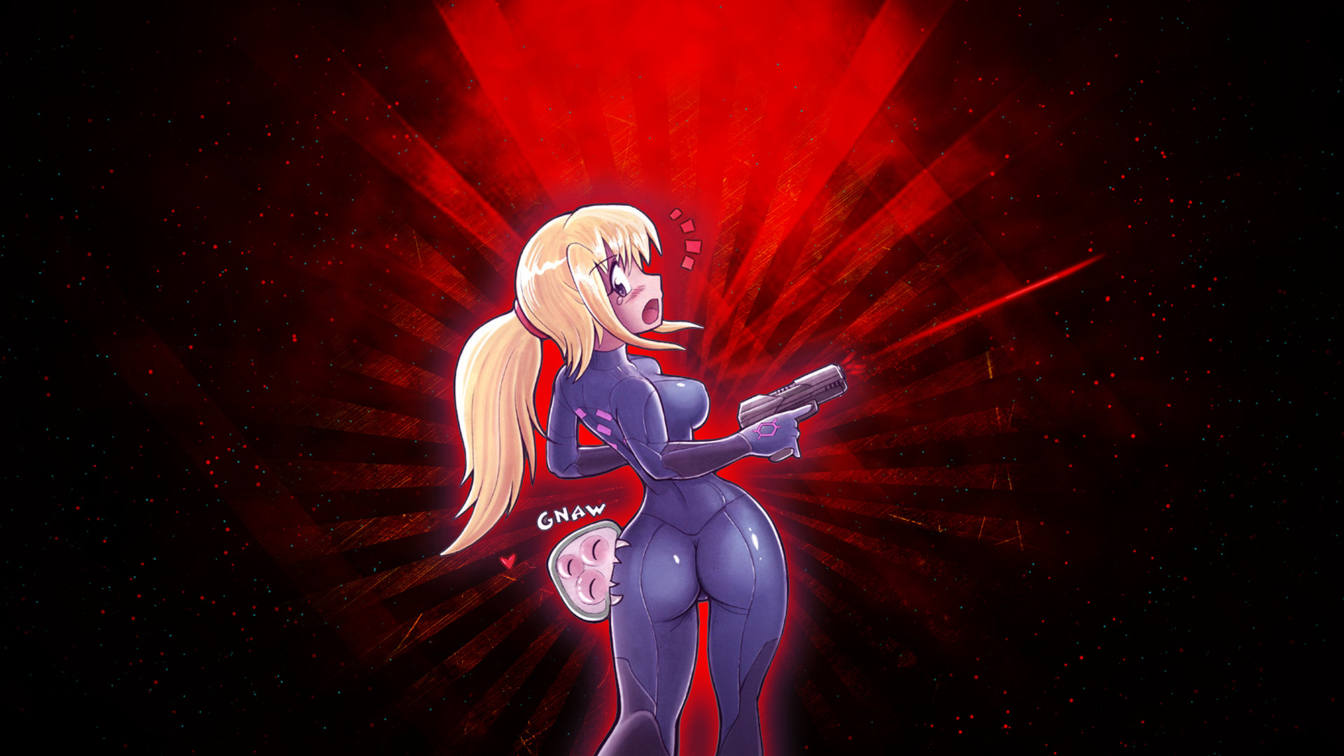 … Zero suit samus (red) by Kizankun