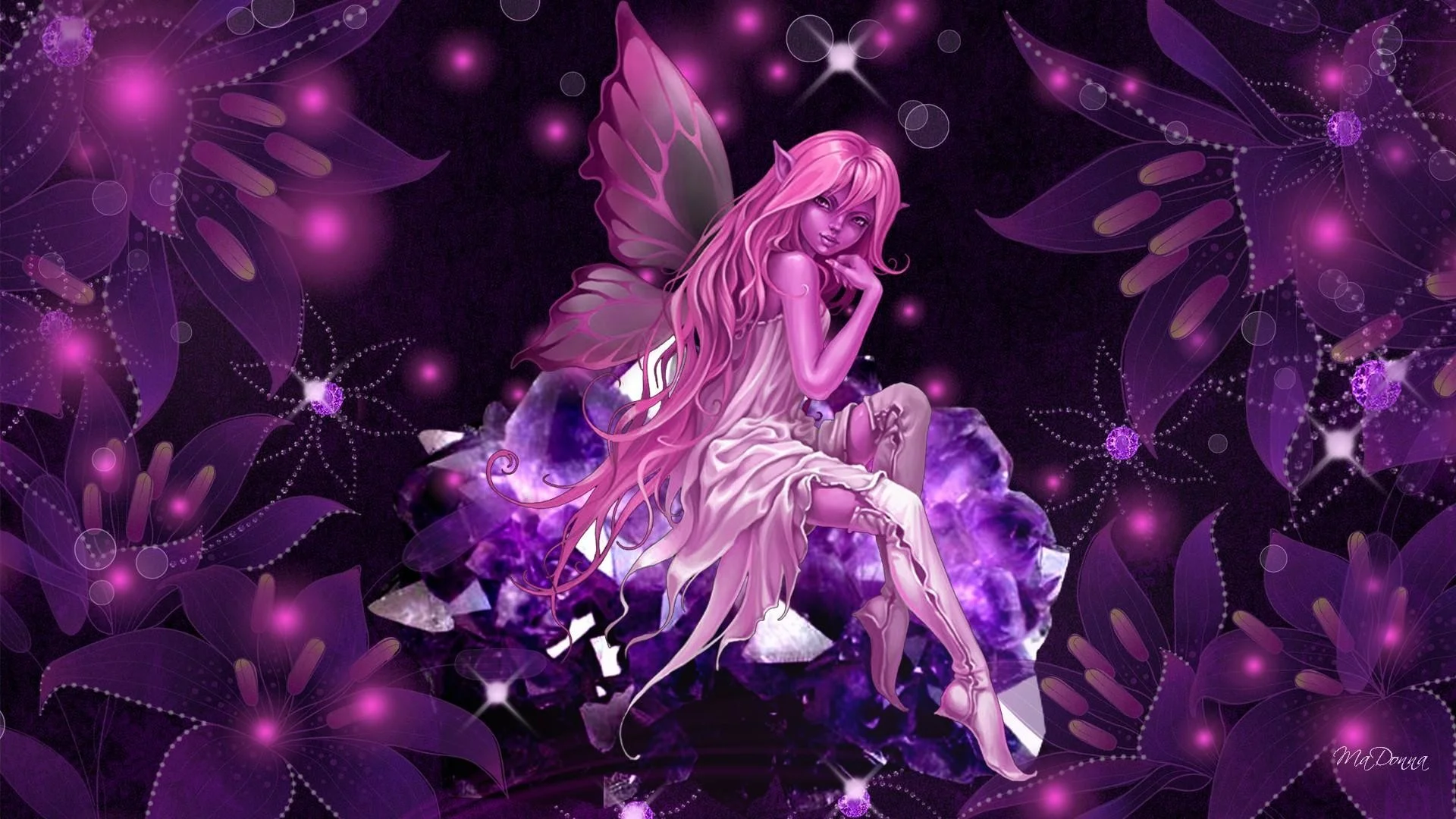 Butterfly Fairy Wallpaper HD Pink Crystal Fairy Wallpaper