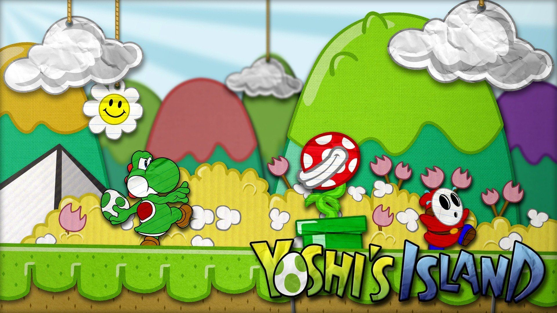 Video games Super Mario Yoshi Shy Guy Piranha Plant wallpaper .