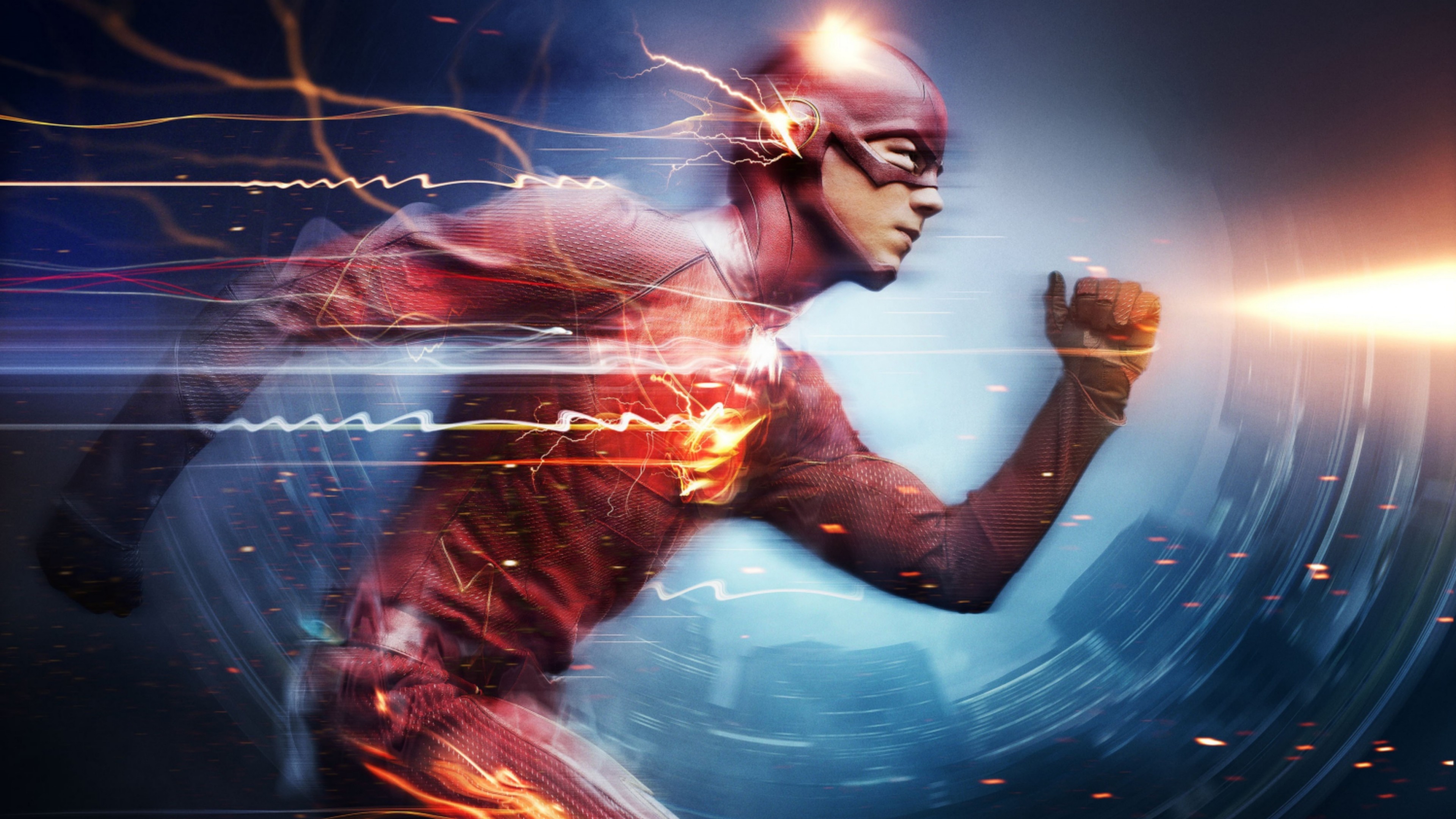 Preview wallpaper the flash, grant gustin, superhero 3840×2160