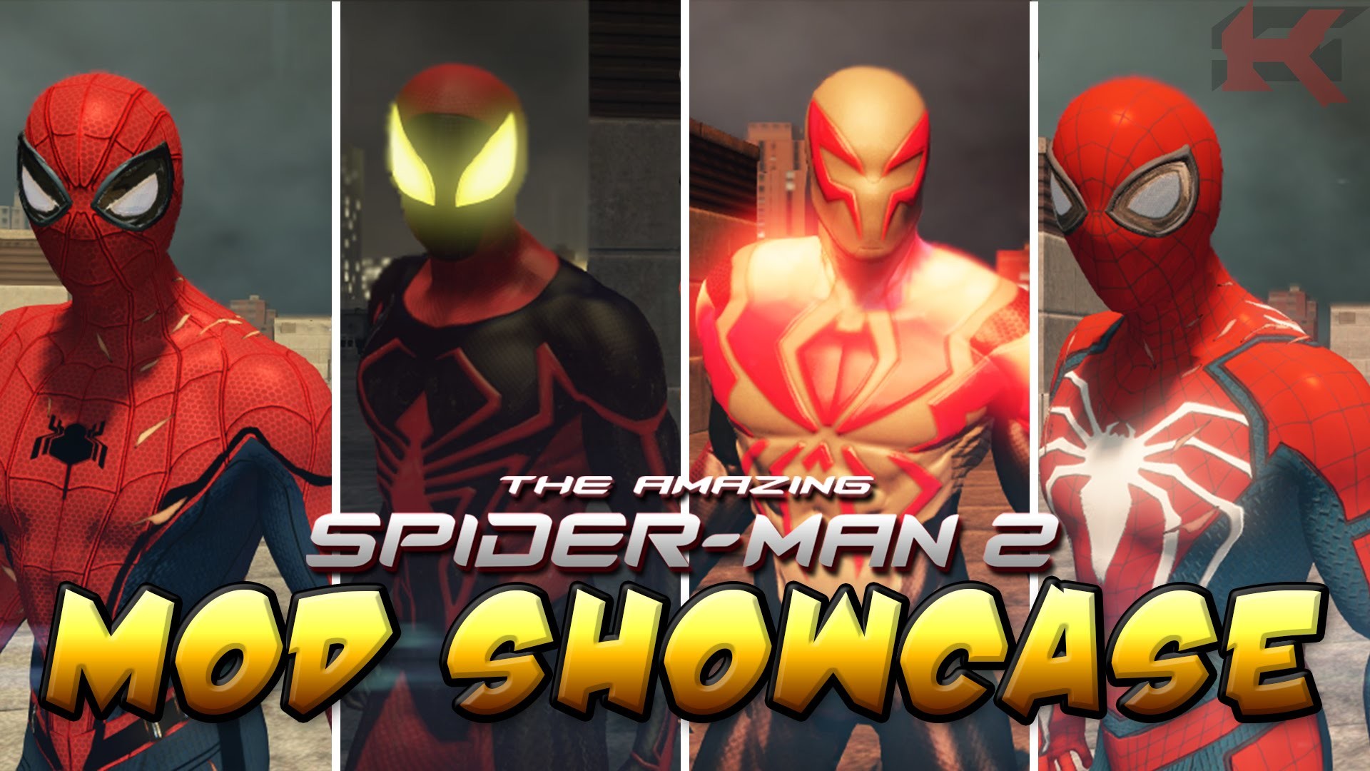 Amazing Spider Man 2 MOD SHOWCASE Homecoming, Unlimited, All New 2099, Insomniac HD 1080P 60FPS