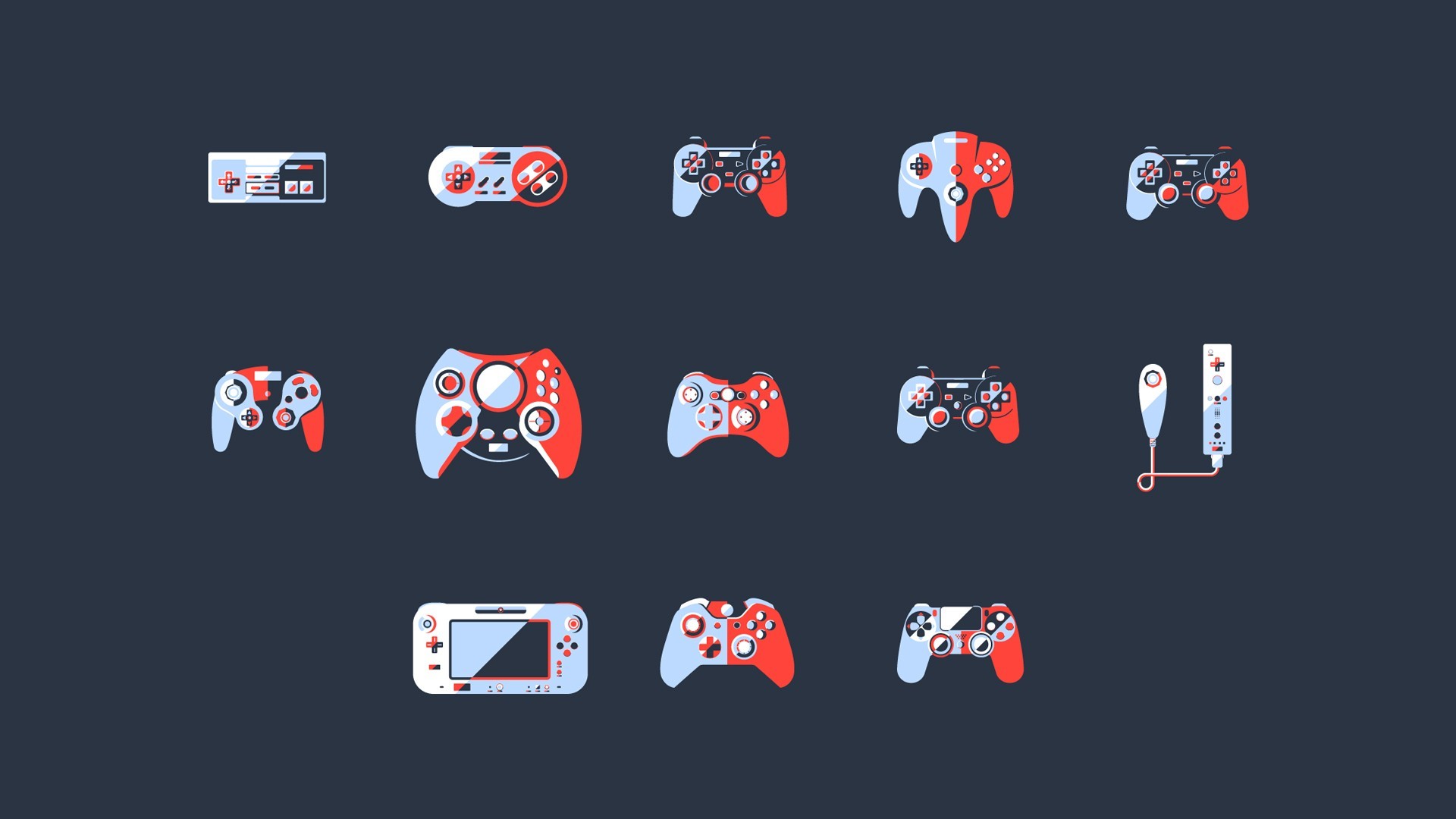 Video Games, Controllers, Simple Background, PlayStation, Xbox, Nintendo Entertainment System, Minimalism, Dreamcast, SNES, N64, GameCube Wallpapers HD