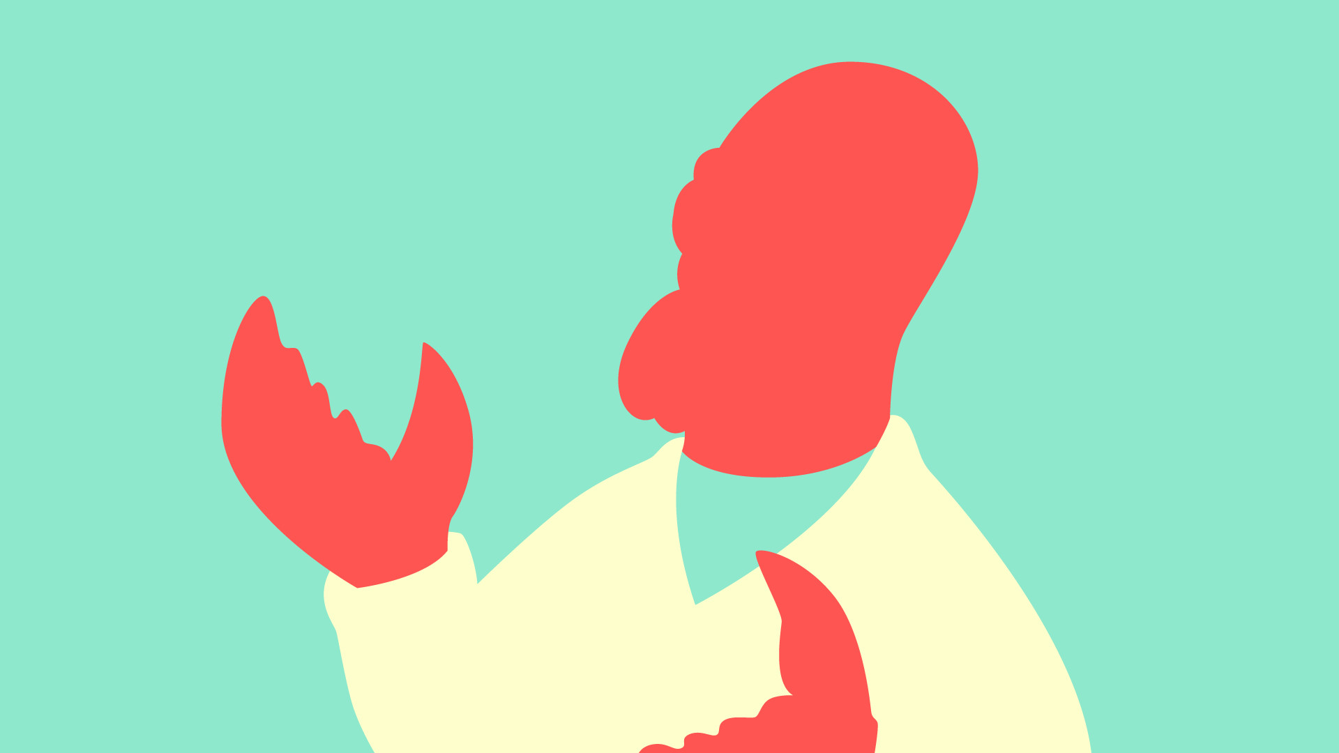 Zoidberg Minimalist Wallpaper 1920×1080