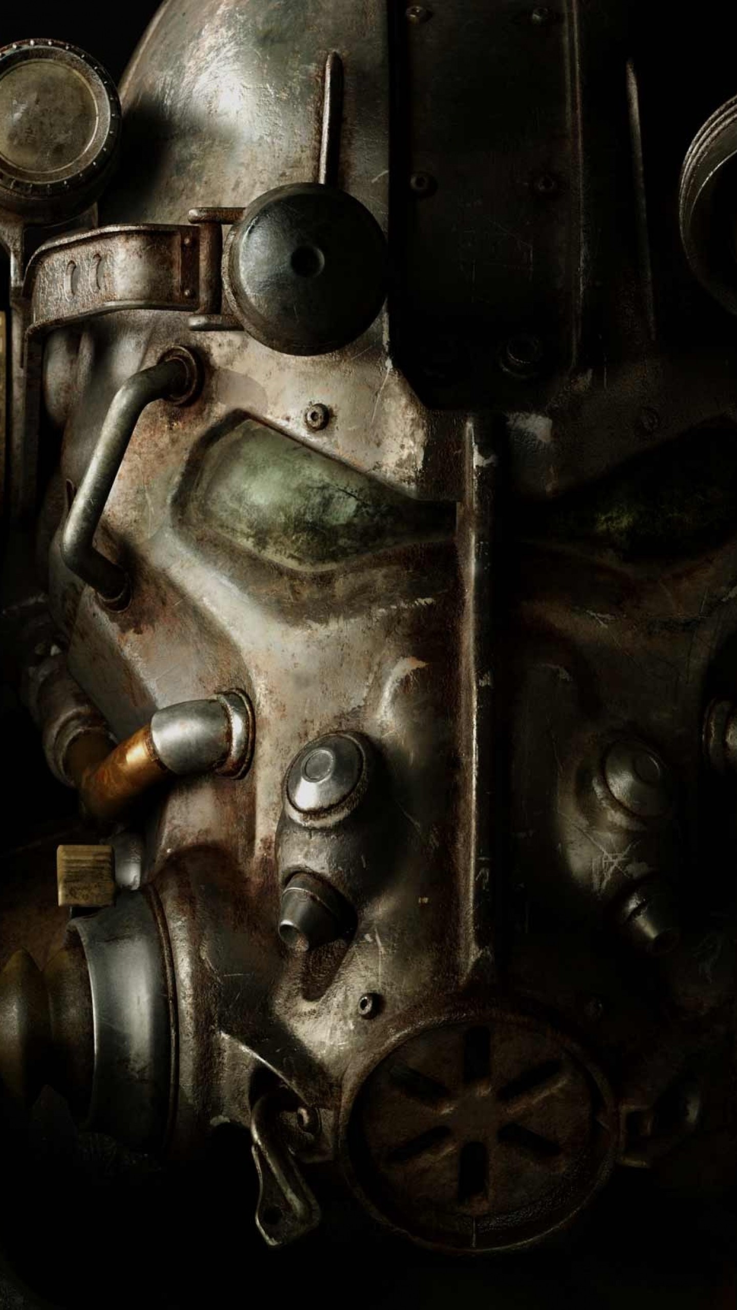 Preview wallpaper fallout 4, paladin, armor, helmet 1440×2560