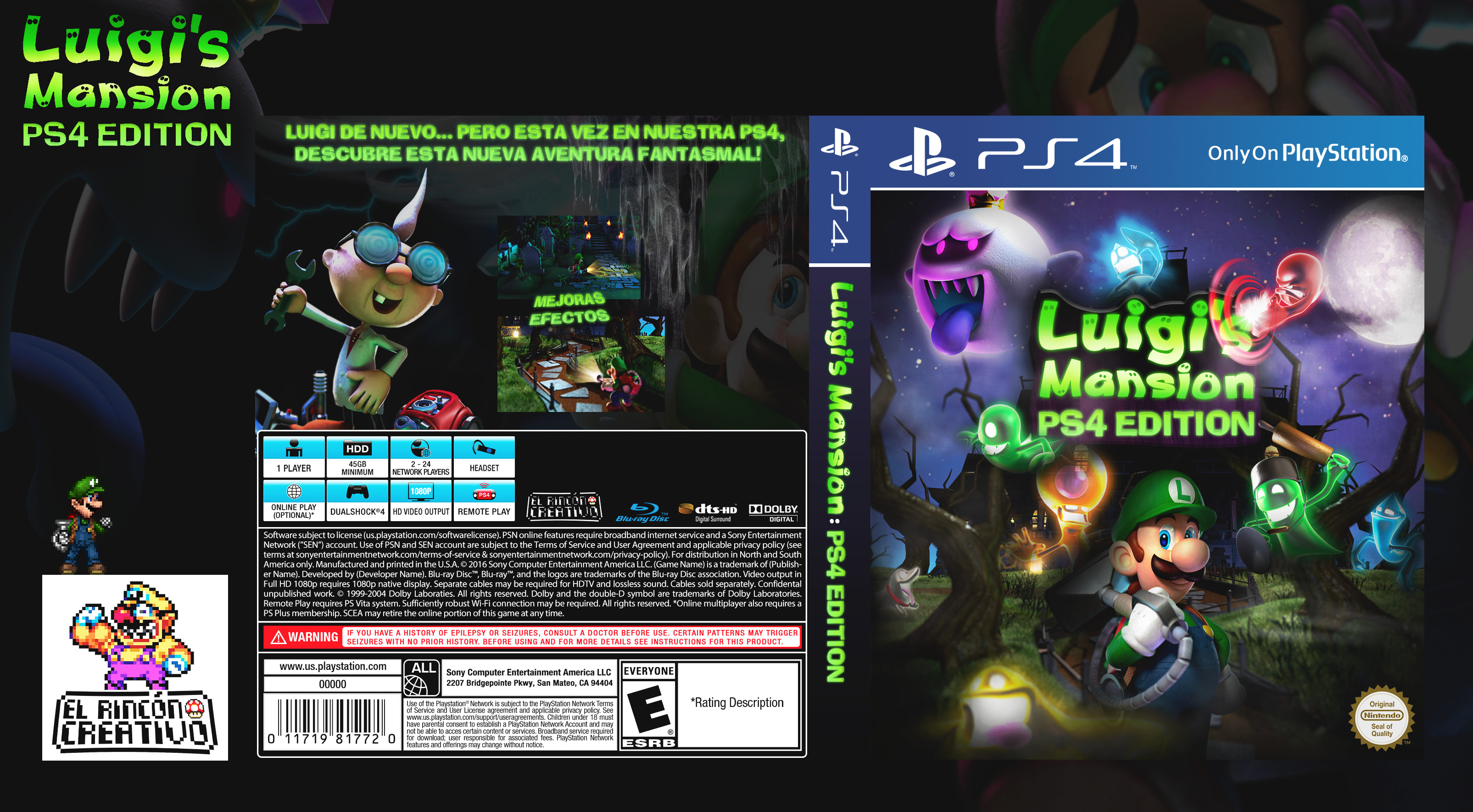 Luigi's Mansion PS4 Edition by ElRinconCreativo Luigi's Mansion PS4 Edition  by ElRinconCreativo