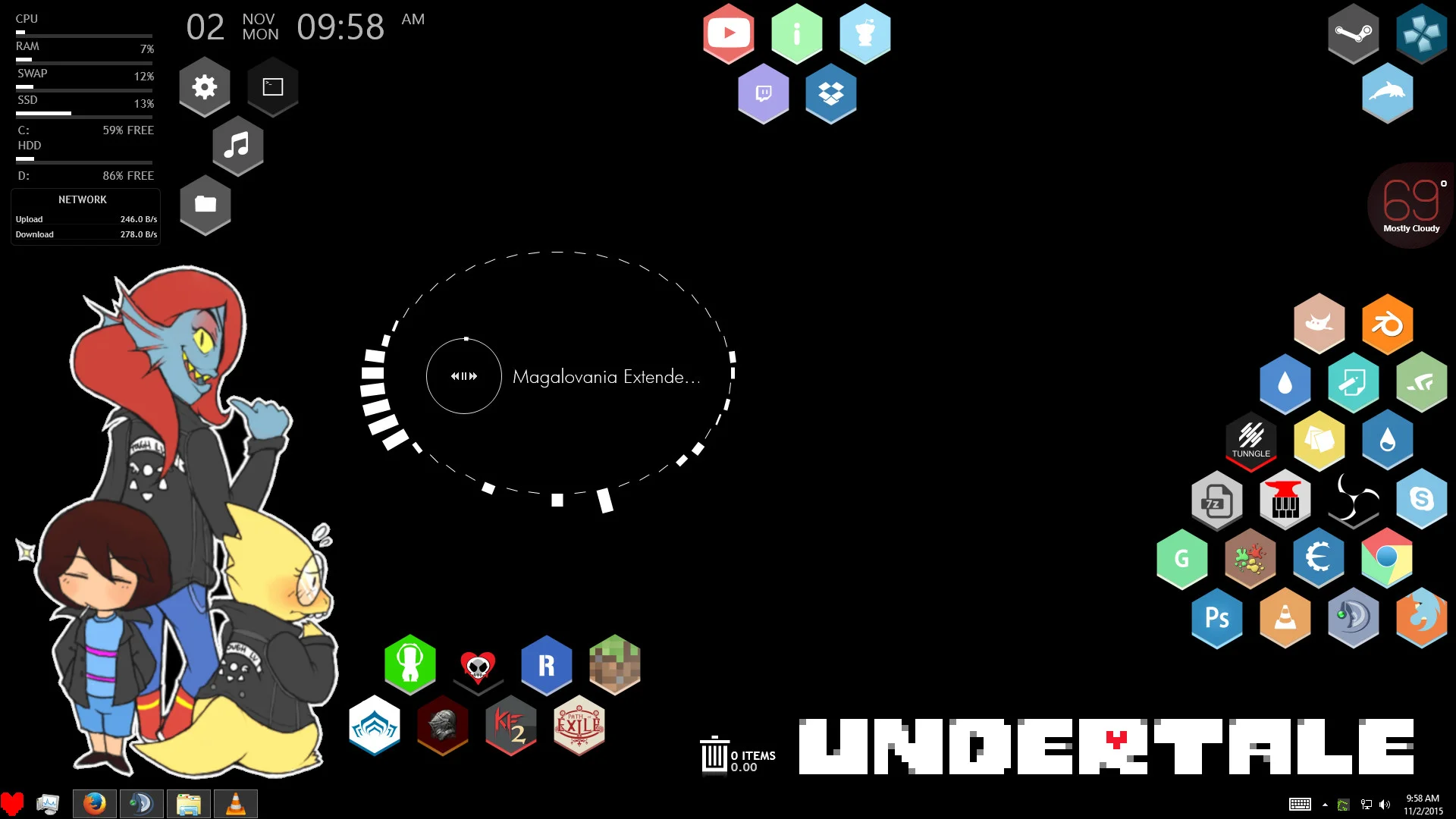 … made an organized Undertale theme, and couple of Honeycombs for you  fine folks!
