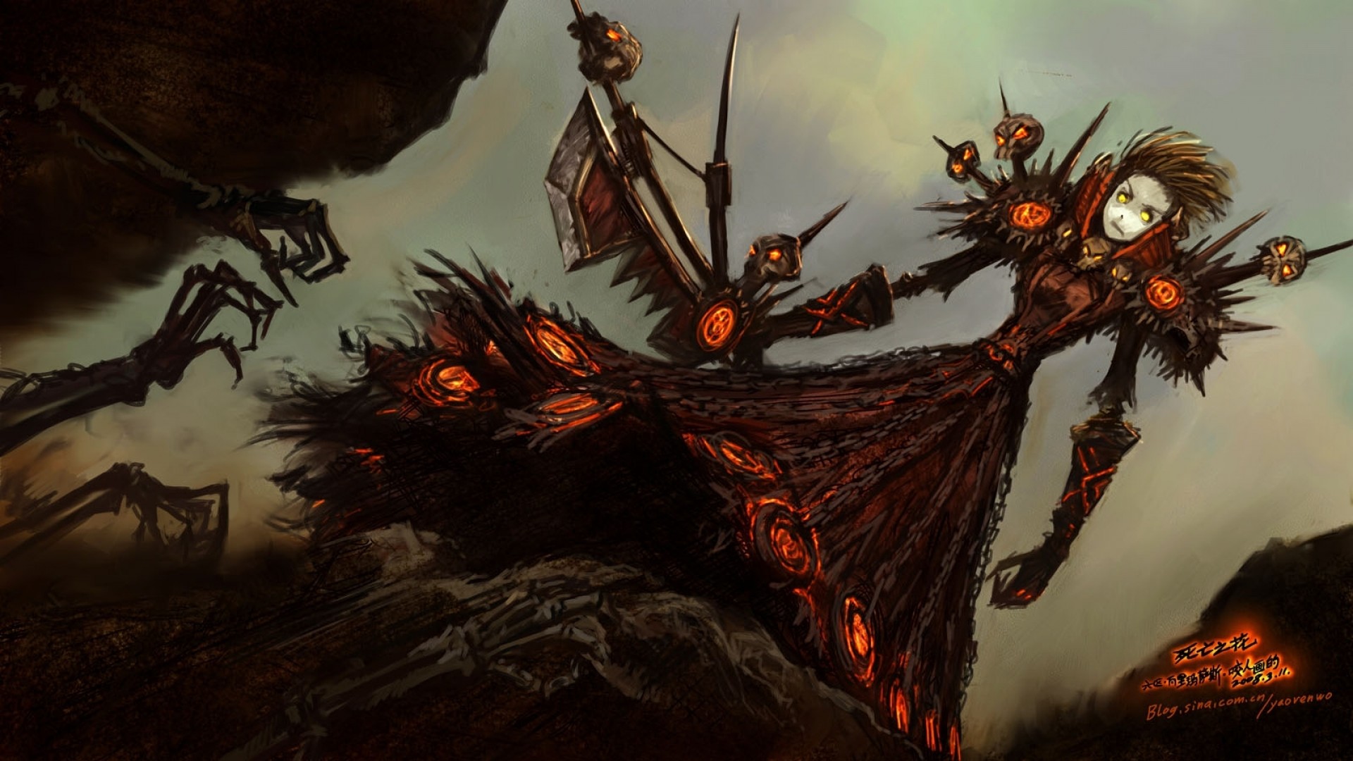 World of warcraft undead fantasy art warlock 1600×900 wallpaper Art HD Wallpaper