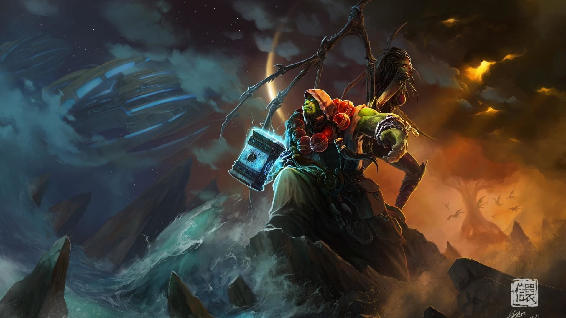 World of Warcraft Ocean Shaman Wallpaper