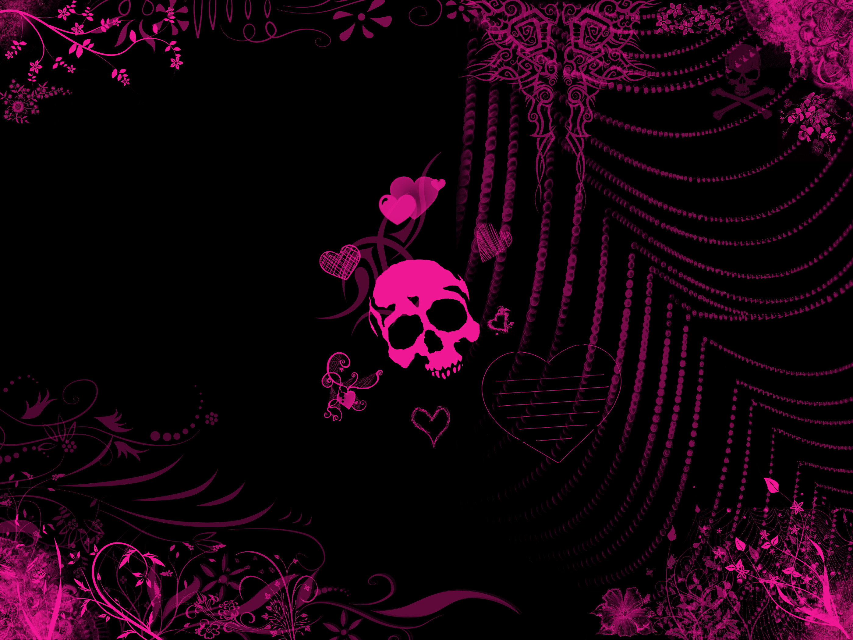 Girly Skull Wallpaper Related wallpaper for pink emo