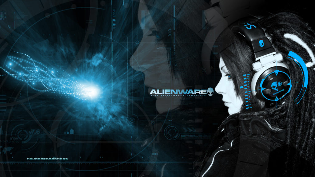 Alienware Skull Candy Headphones Girl Wallpaper By Novadarkmadness