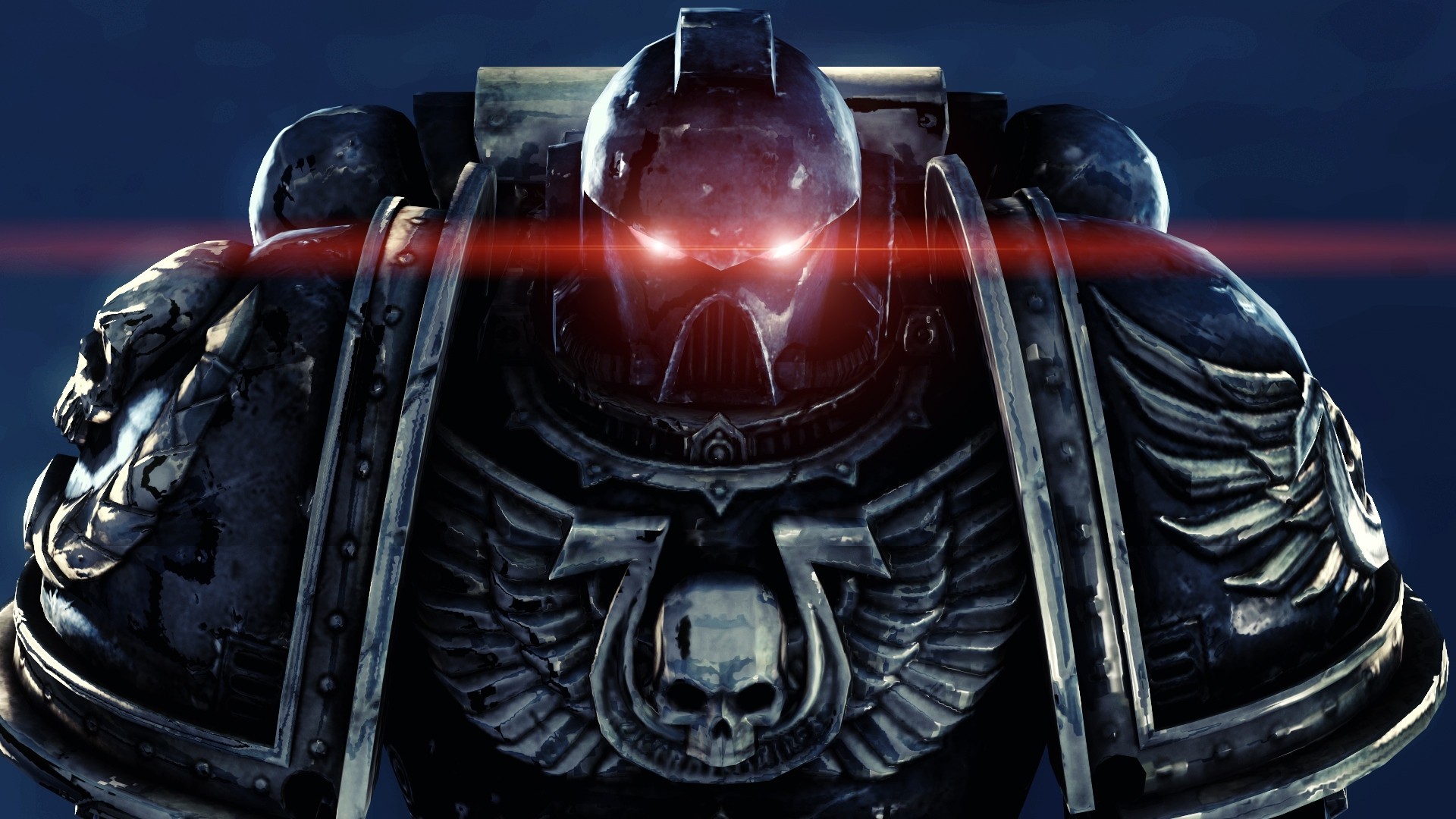 Warhammer 40k space marines ultramarines skull wings eyes