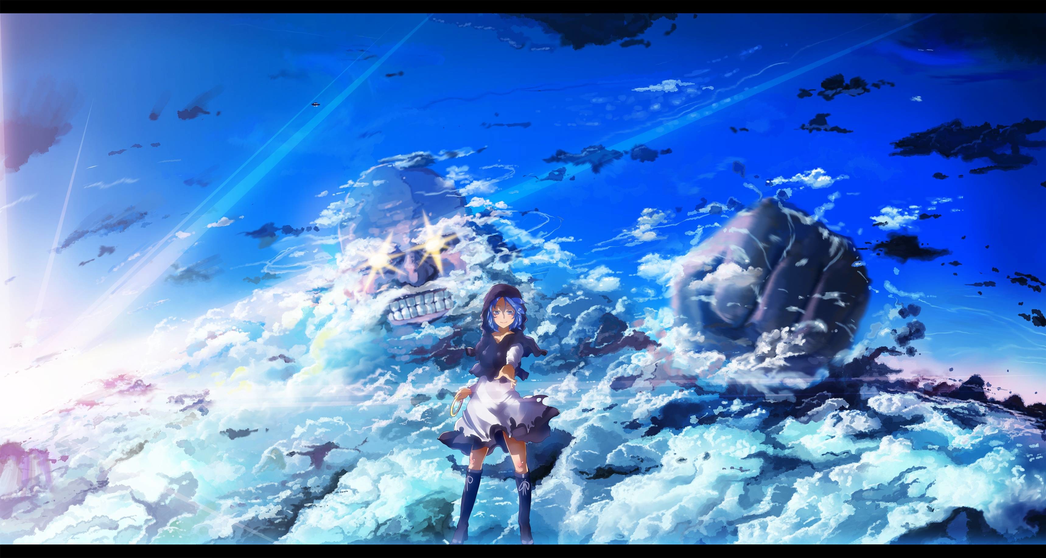 The Images of Blue Clouds Touhou Anime Skyscapes Kumoi Ichirin