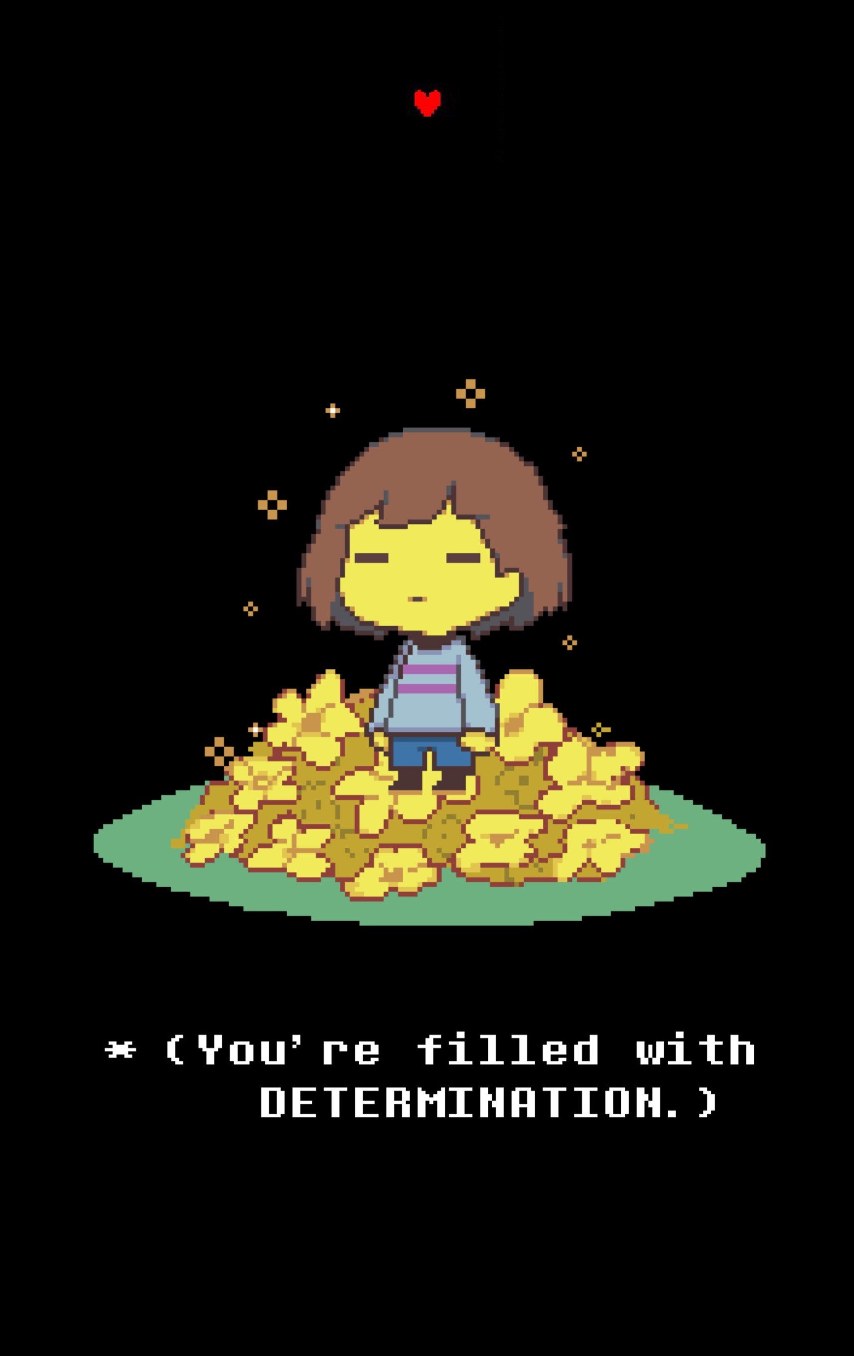 My Undertale iPhone wallpaper Credits to boorim on Deviantart for the lovely Frisk pixel art