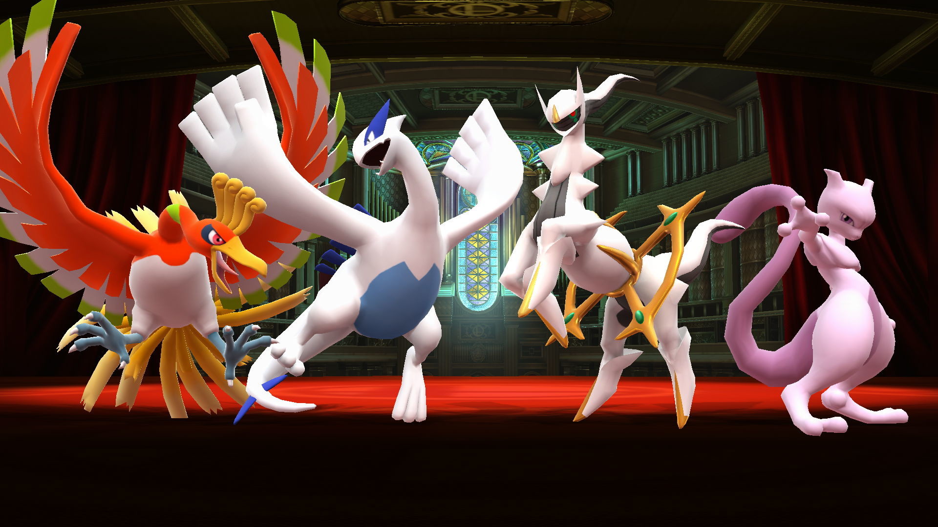 Ho Oh, Lugia, Arceus, and Mewtwo by UKD DAWG
