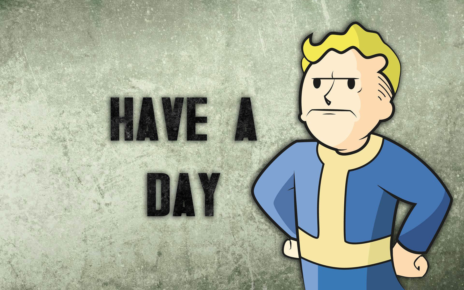 Fallout Vault Boy Have a day Wallpaper