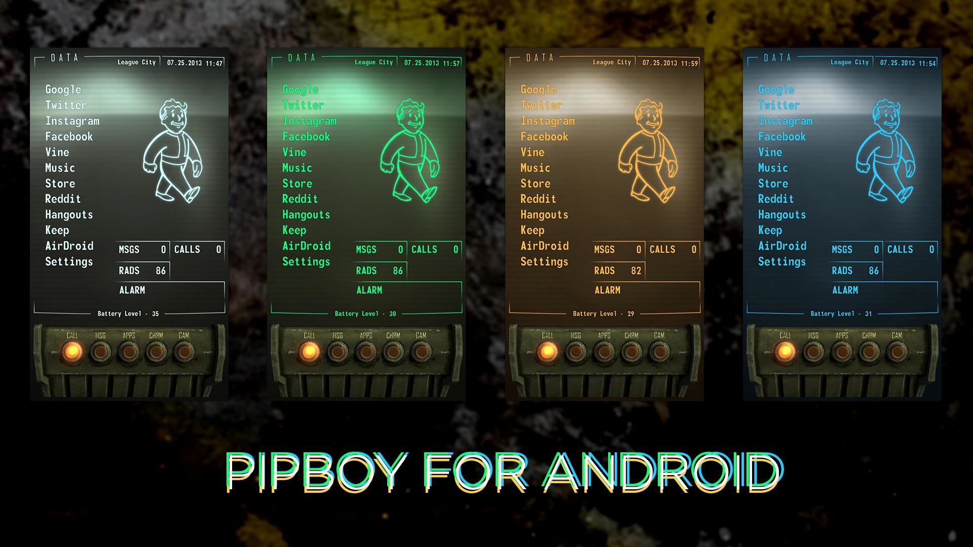I give you my improved Fallout PipBoy Android theme x post from r / fallout