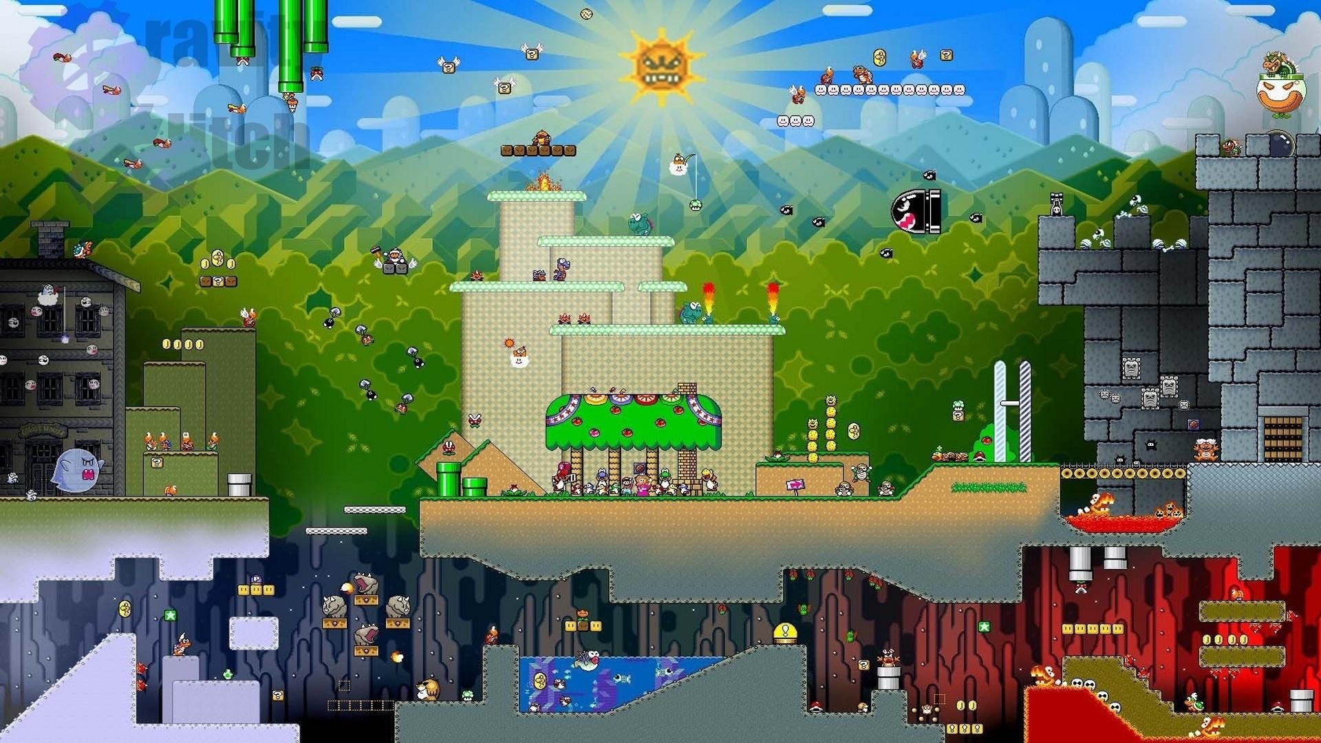 Video Game – Mario Nintendo Collage Super Mario World Super Nintendo Snes Wallpaper