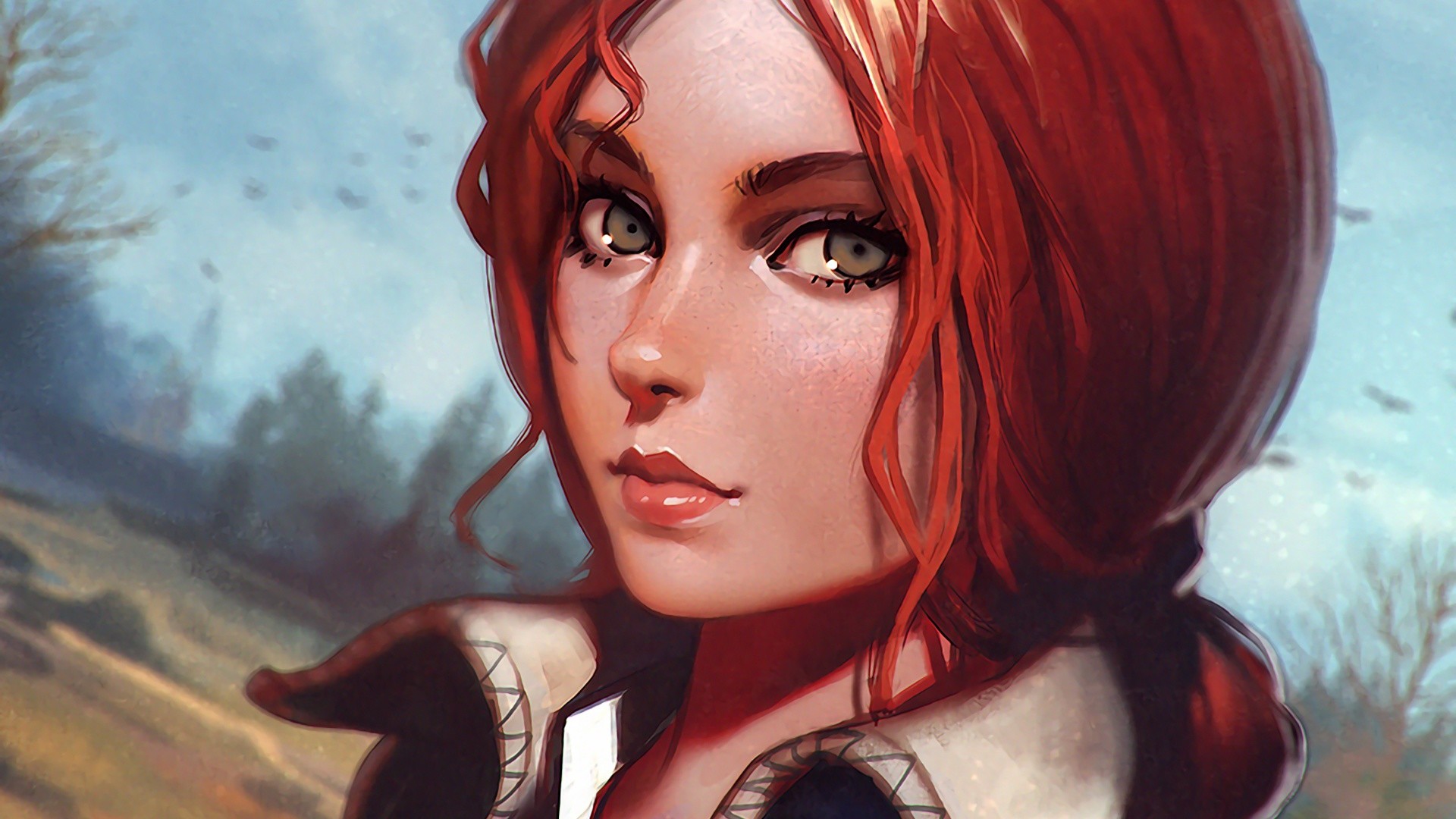 Video Game – The Witcher 3 Wild Hunt Face Triss Merigold Red Hair Wallpaper