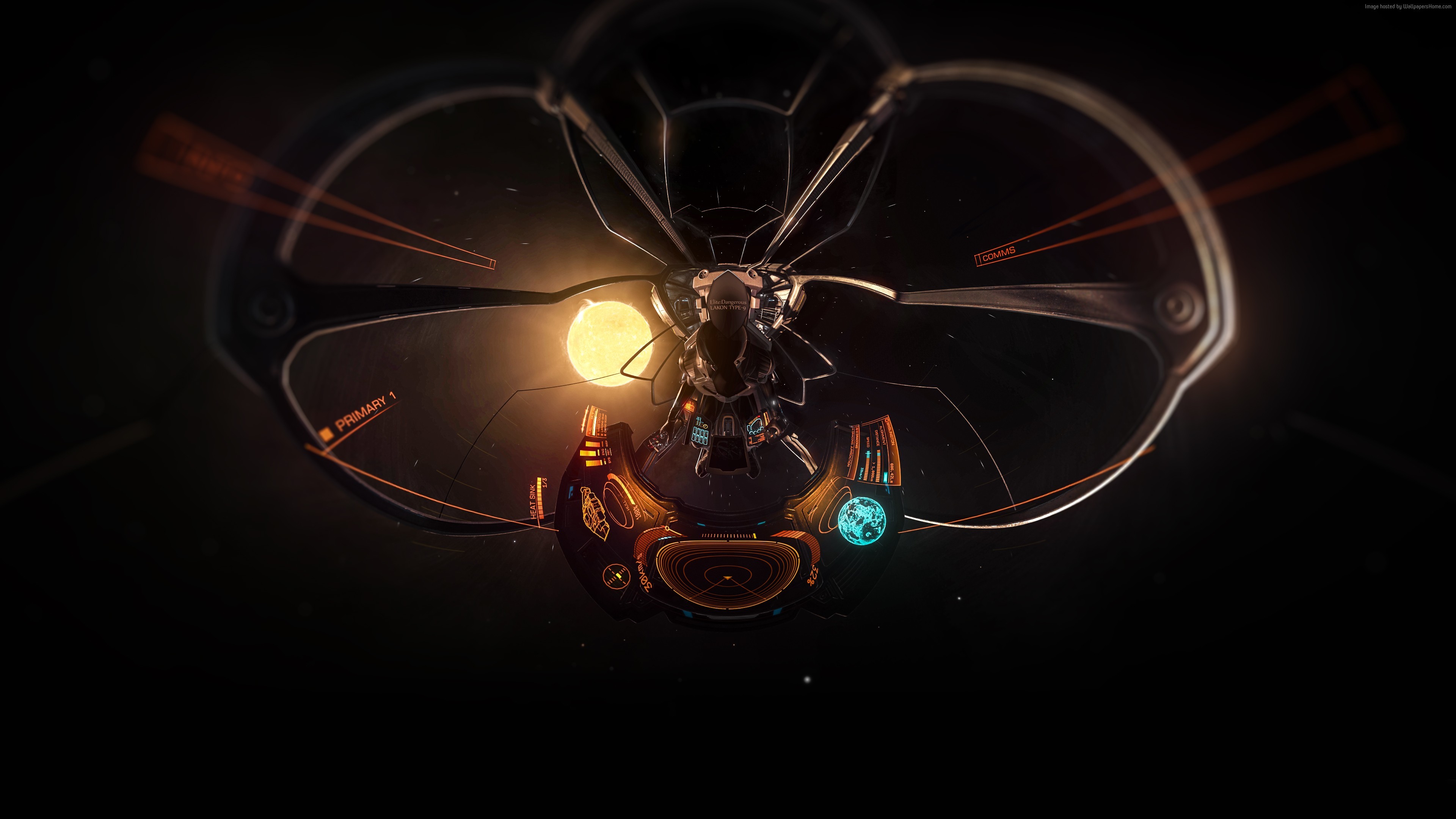 Elite Dangerous, game, space simulator, sci fi, black background,