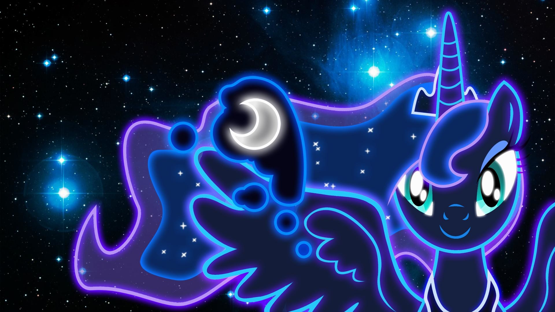 Neon princess luna wallpaper HD