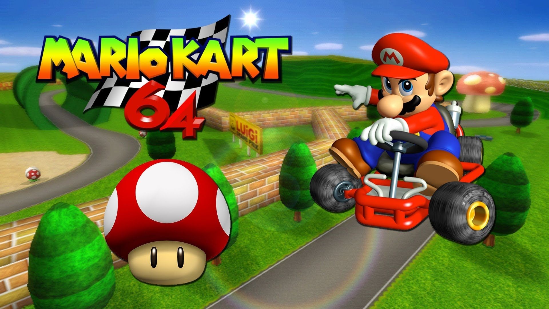 1920x1080px Mario Kart 64