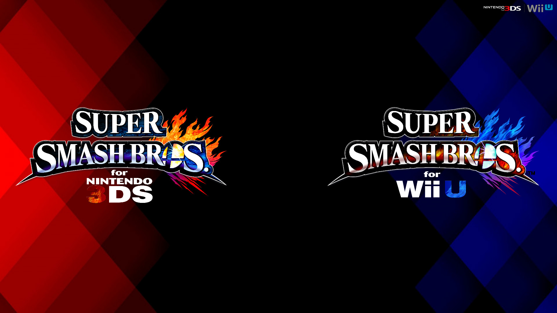 TheWolfBunny Super Smash Bros. Wii U / 3DS Logo Wallpaper by TheWolfBunny