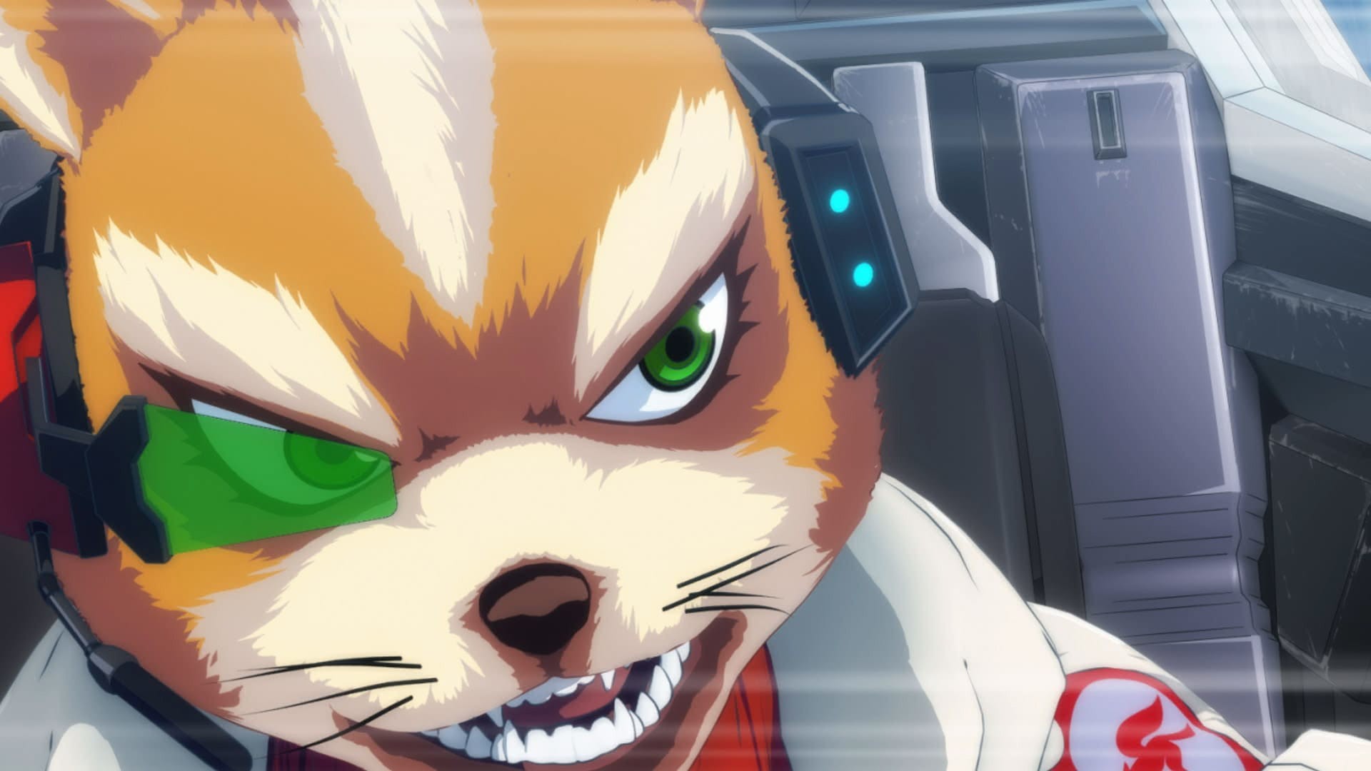 Fox in his cockpit