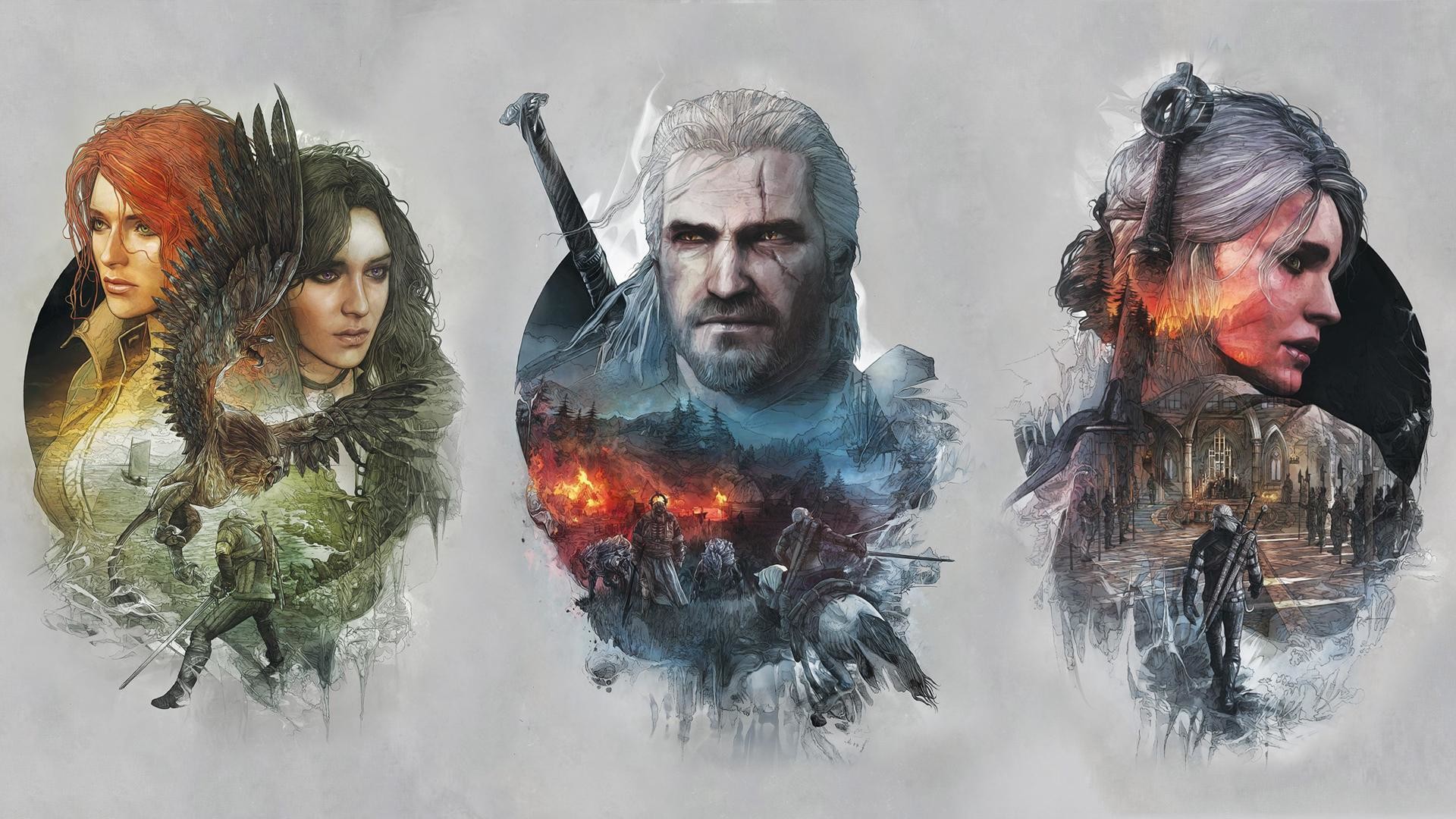 A Witcher 3 Wallpaper I Made By Combining 3 Of The Steelbook .