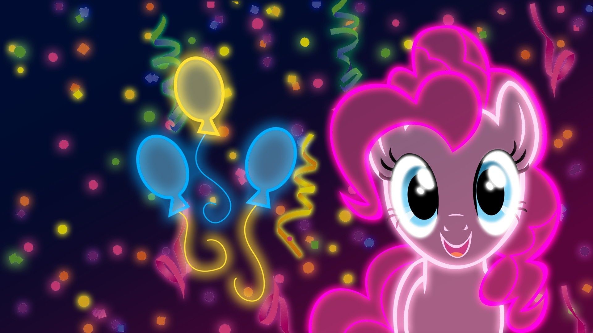 My little pony friendship is magic neon wallpaper