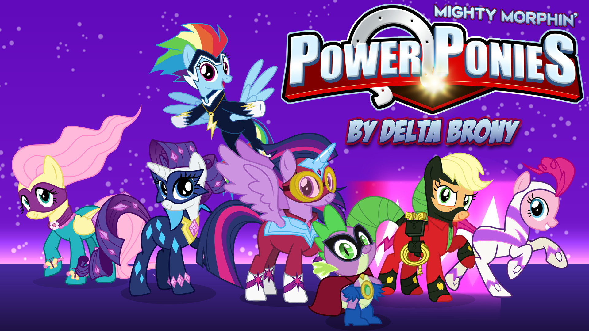 Cartoon – My Little Pony Crossover My Little Pony Power Rangers Vector Mighty Morphin Power