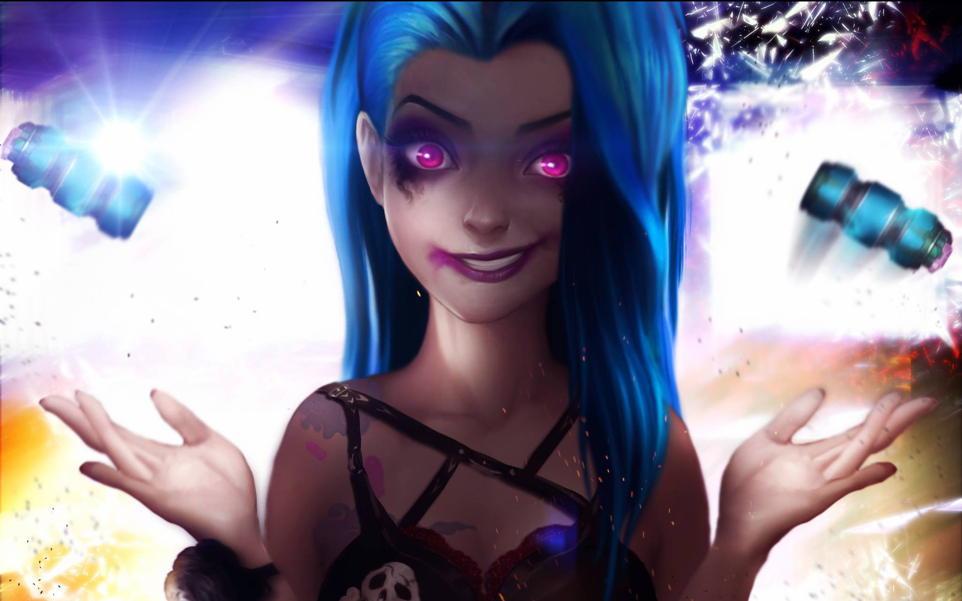 General League of Angels anime girls Jinx League of Legends Jinx League of Legends