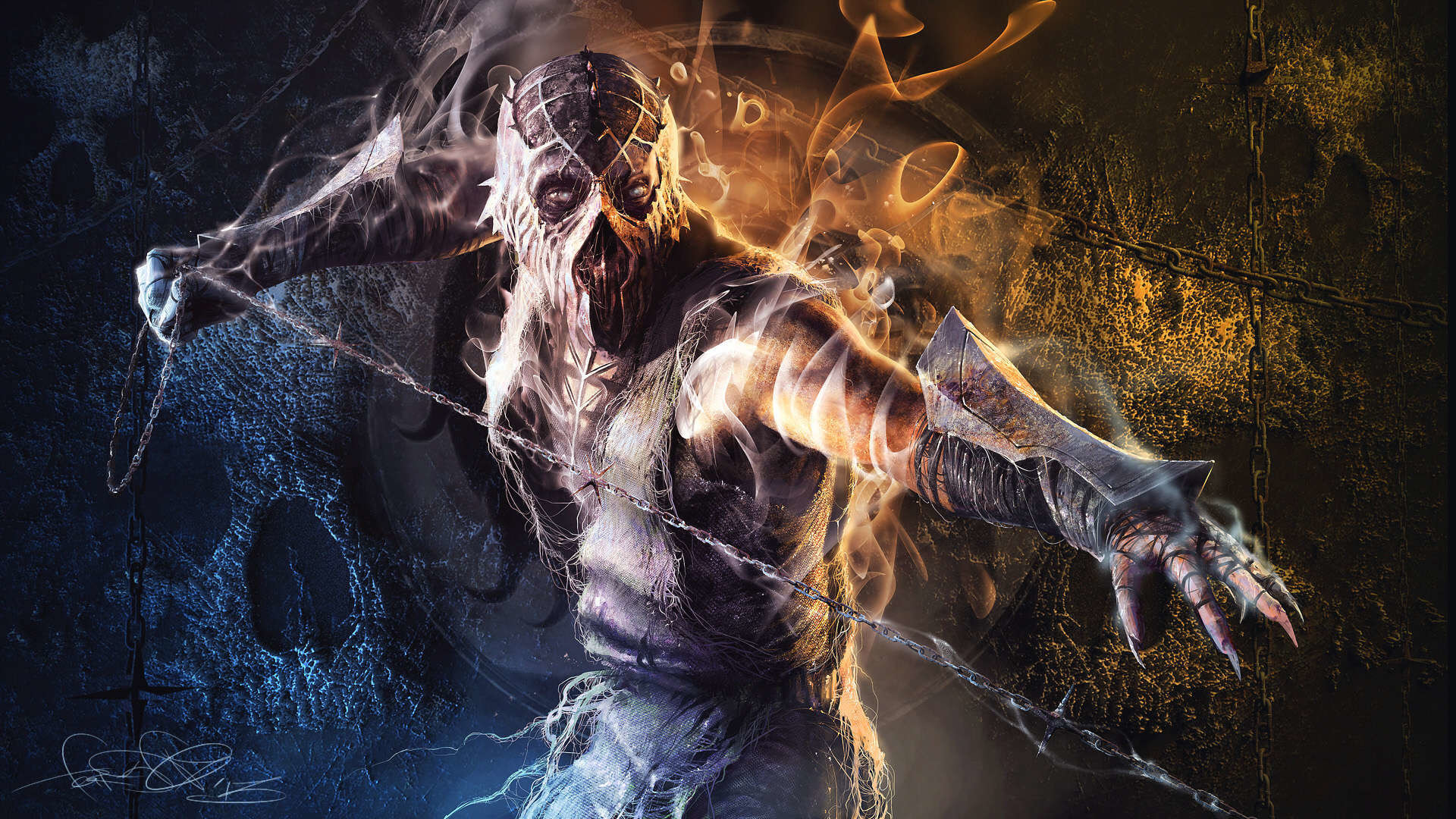 Mortal Kombat X Wallpaper HD smoke characters 1920 x 1080