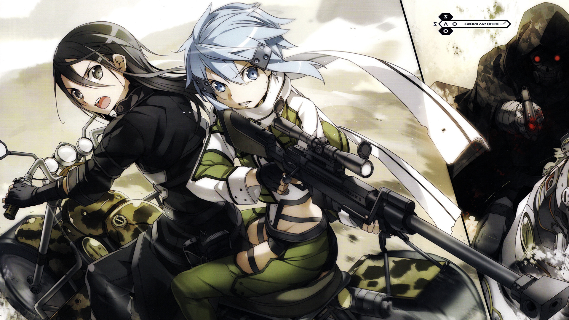 Sword Art Online 2 Death Gun, Kirito and Sinon