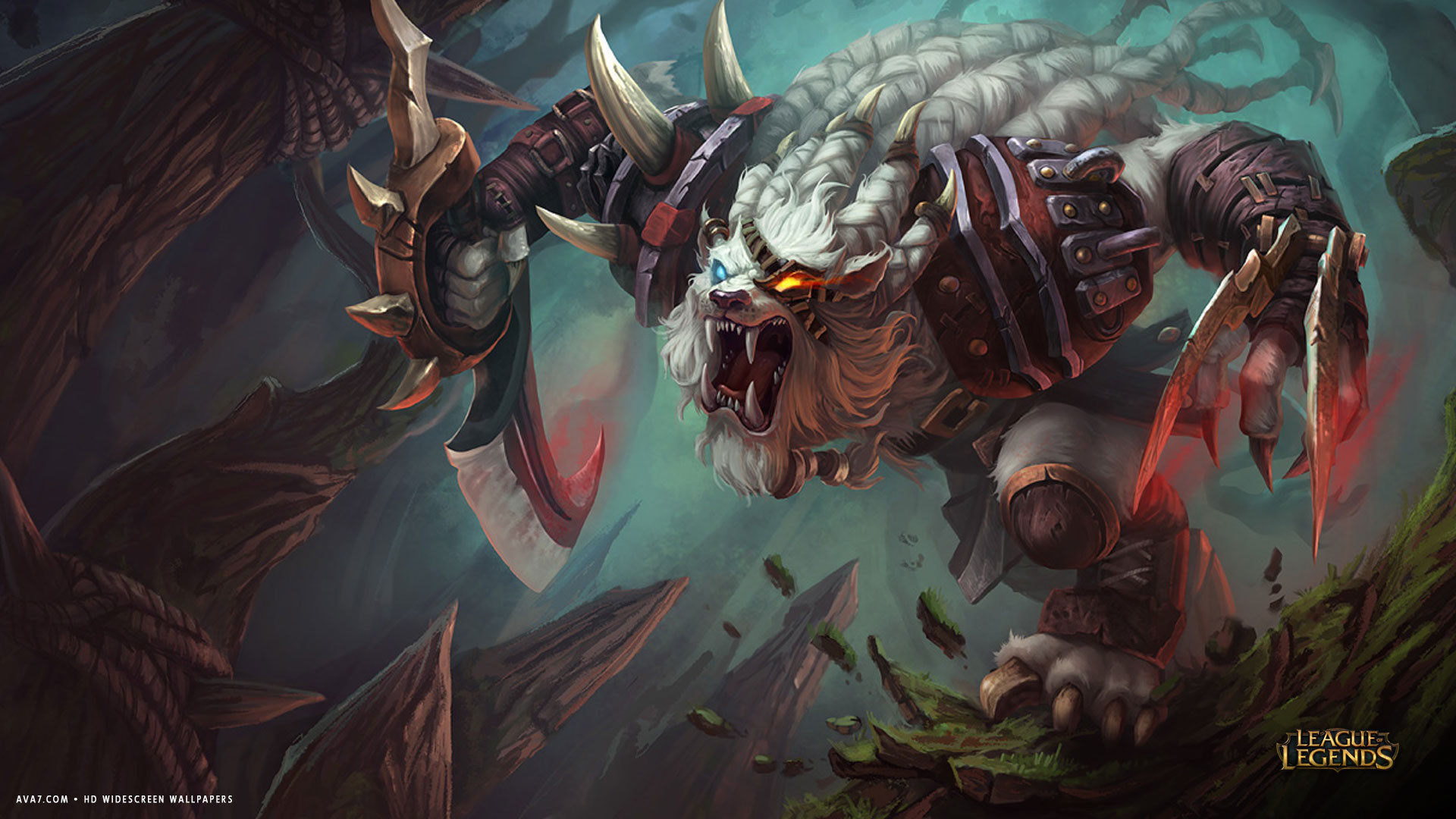 League of legends game lol rengar monster hd widescreen wallpaper